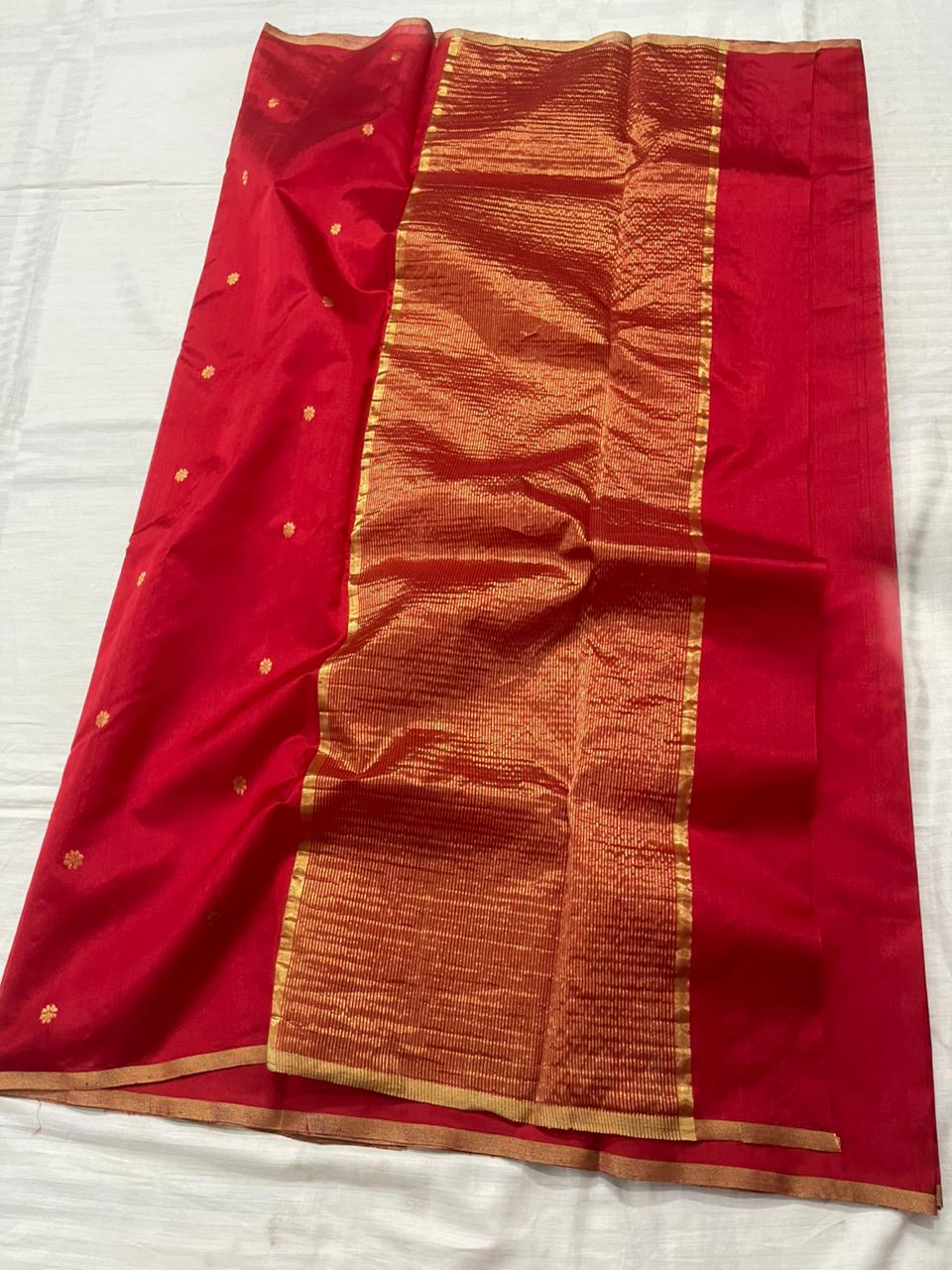 Red Bloom Silk Saree