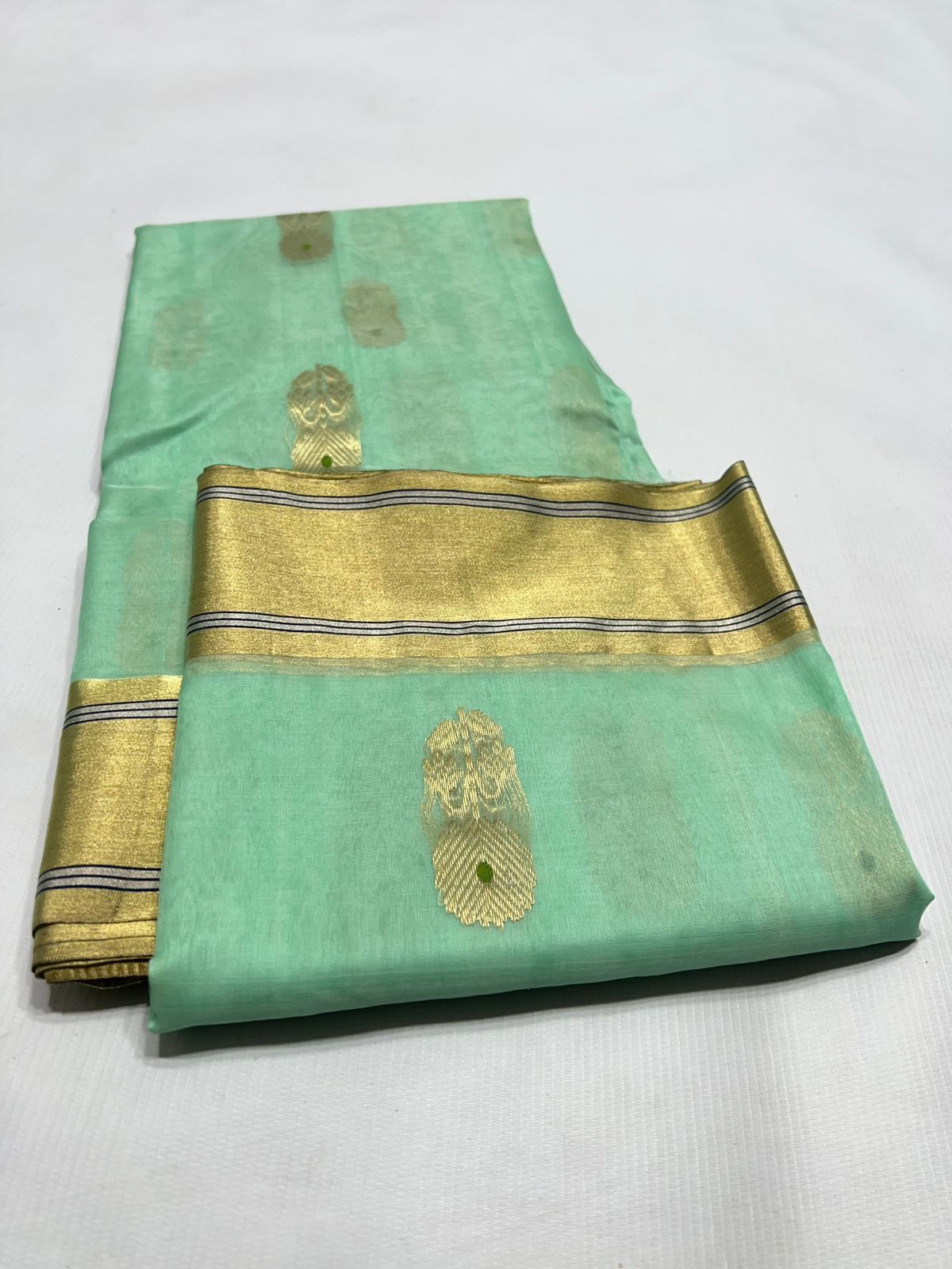 The Green Golden Saree