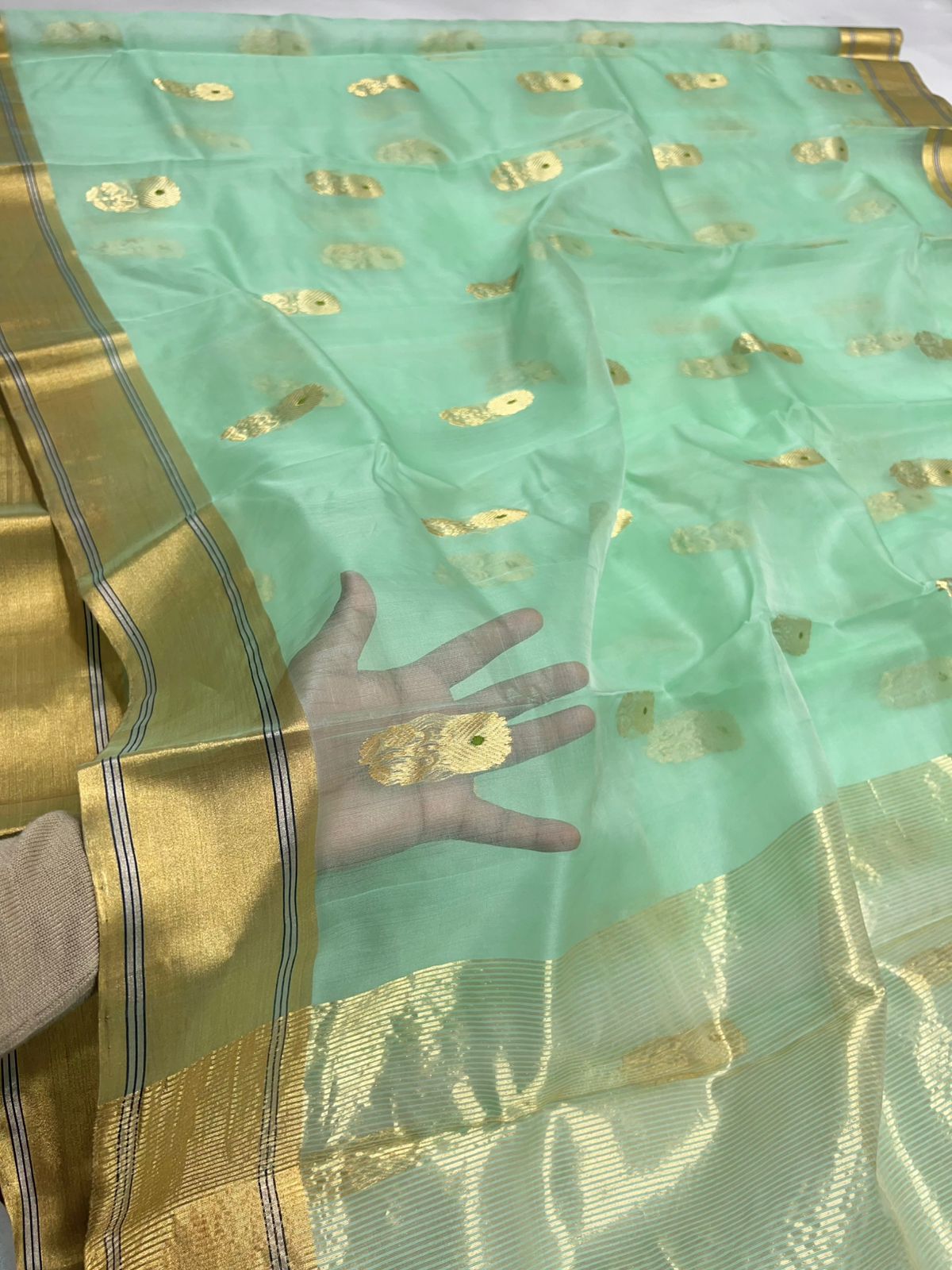 The Green Golden Saree