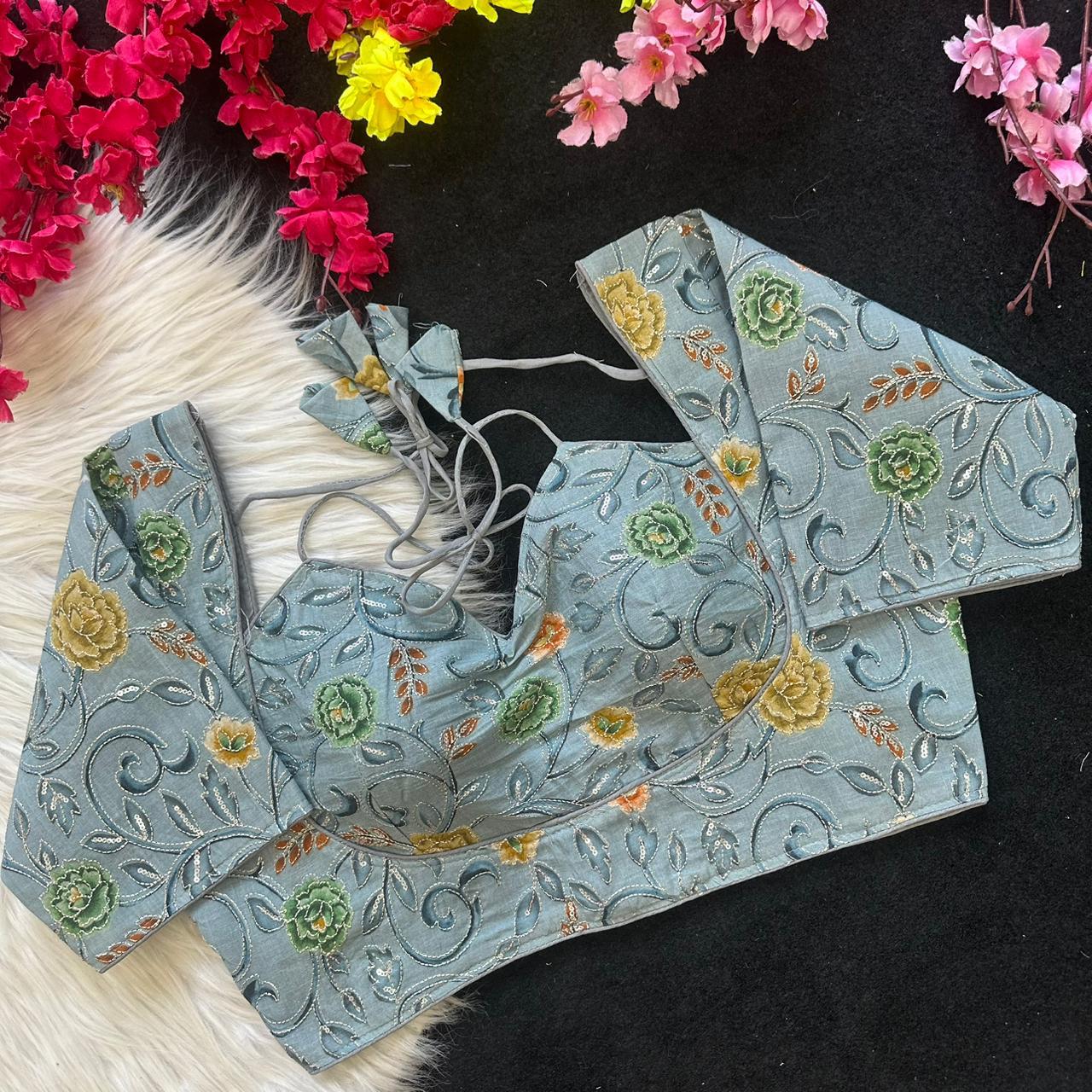 Mirror Embellished Blouse