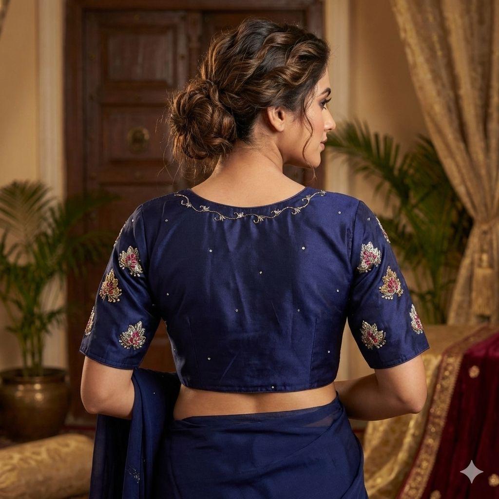 Aarohi Designer Butter Silk Blouse