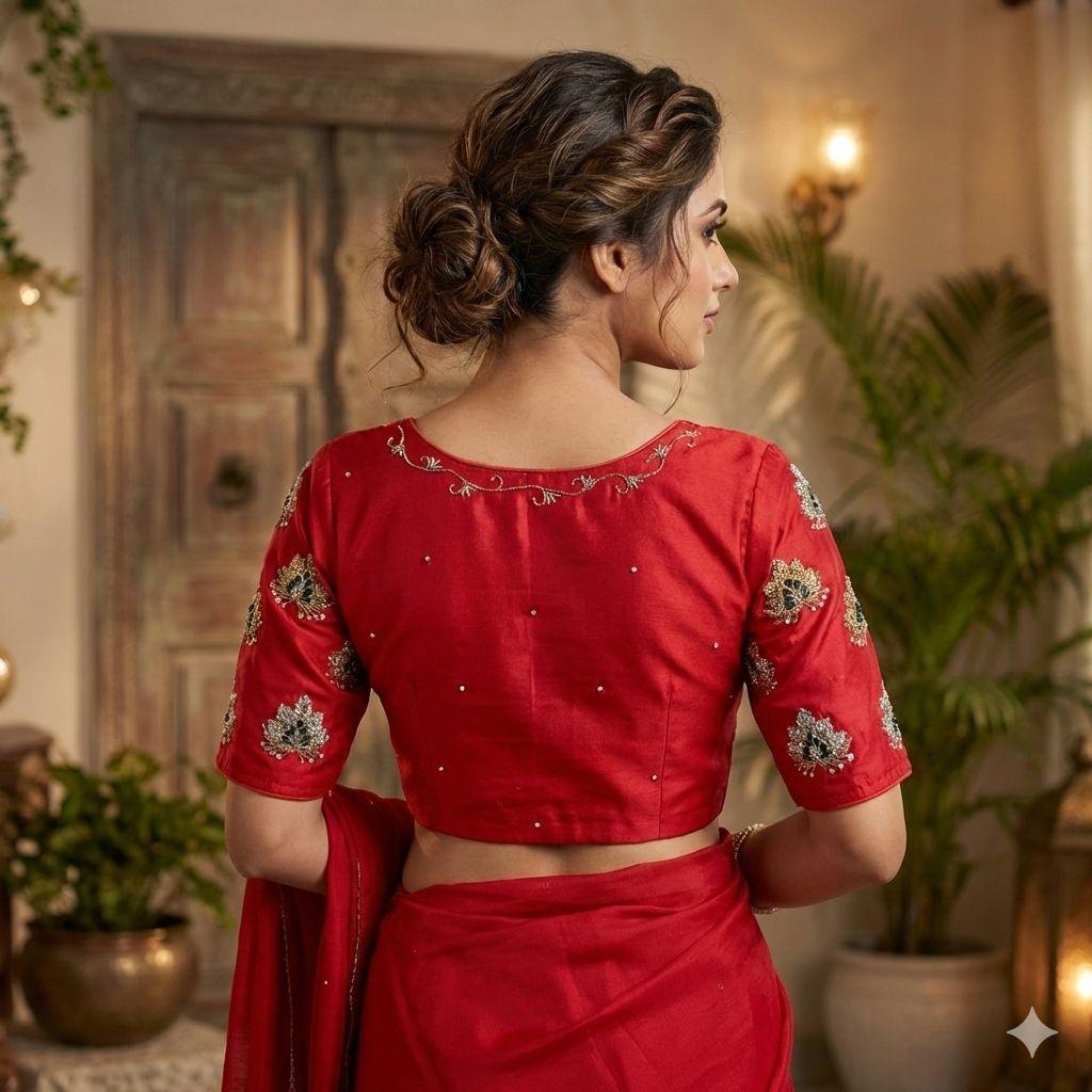 Aarohi Designer Butter Silk Blouse