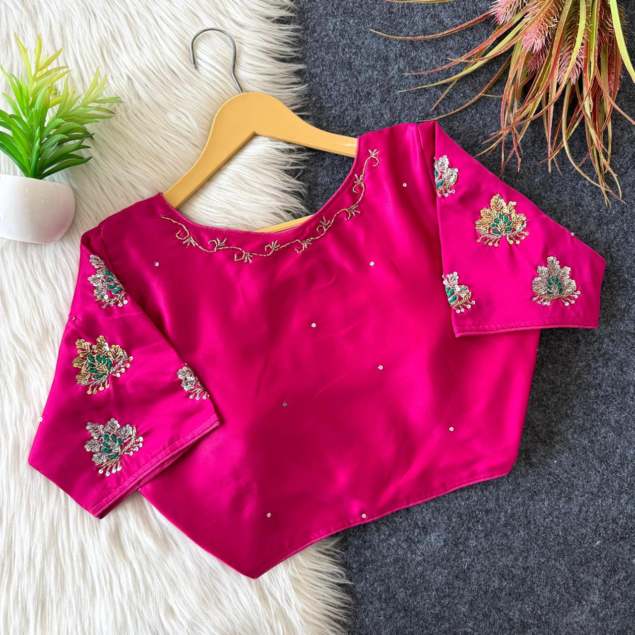 Aarohi Designer Butter Silk Blouse