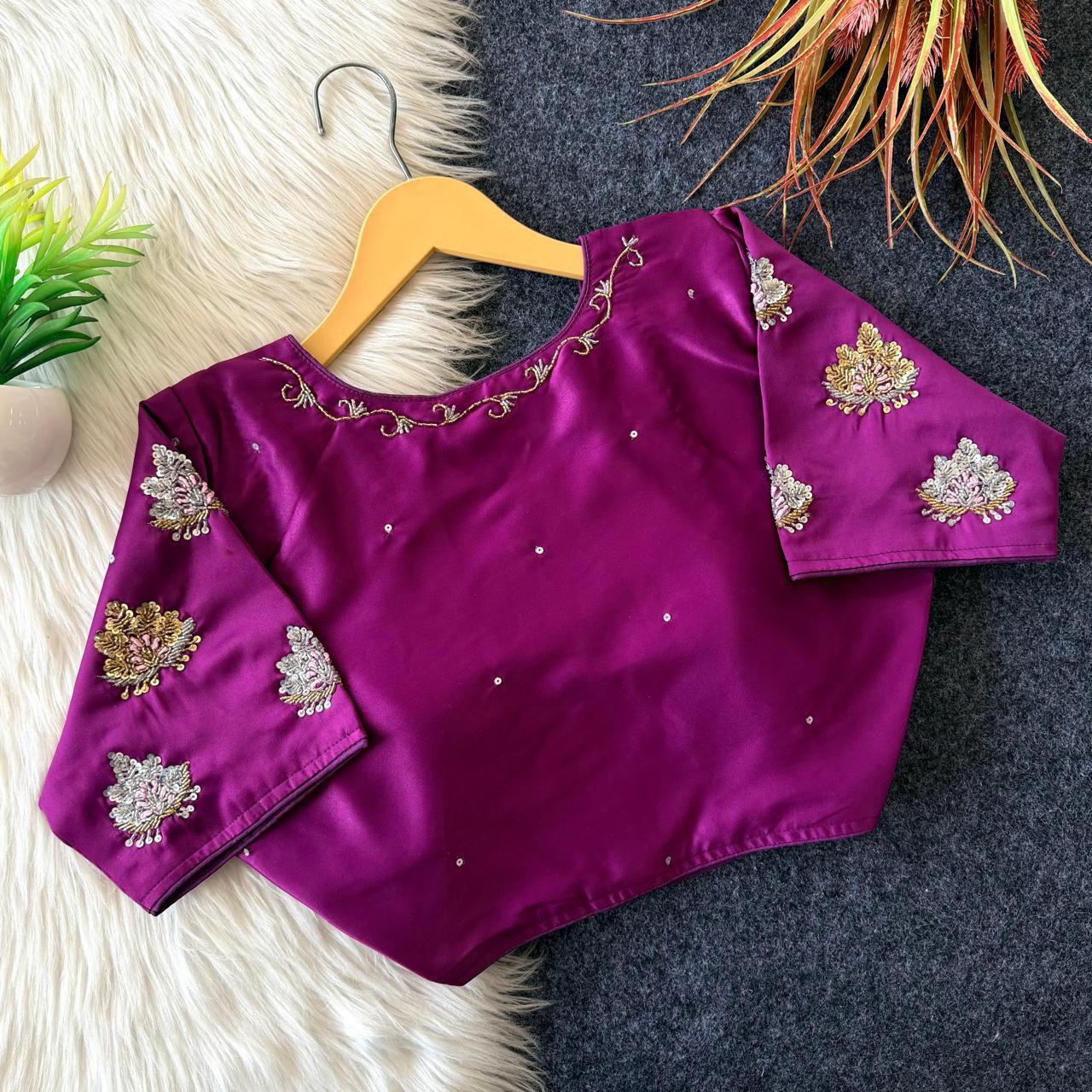 Aarohi Designer Butter Silk Blouse