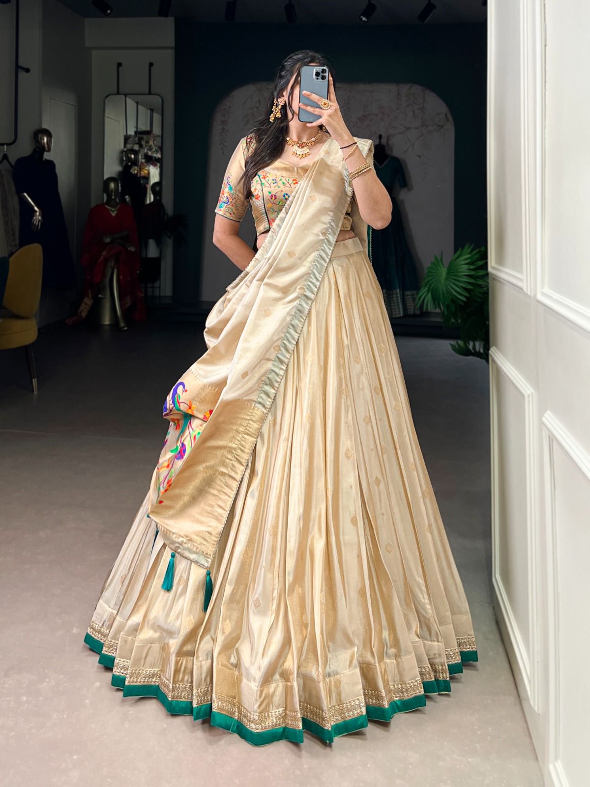 Rajwada Paithani Zari Lehenga