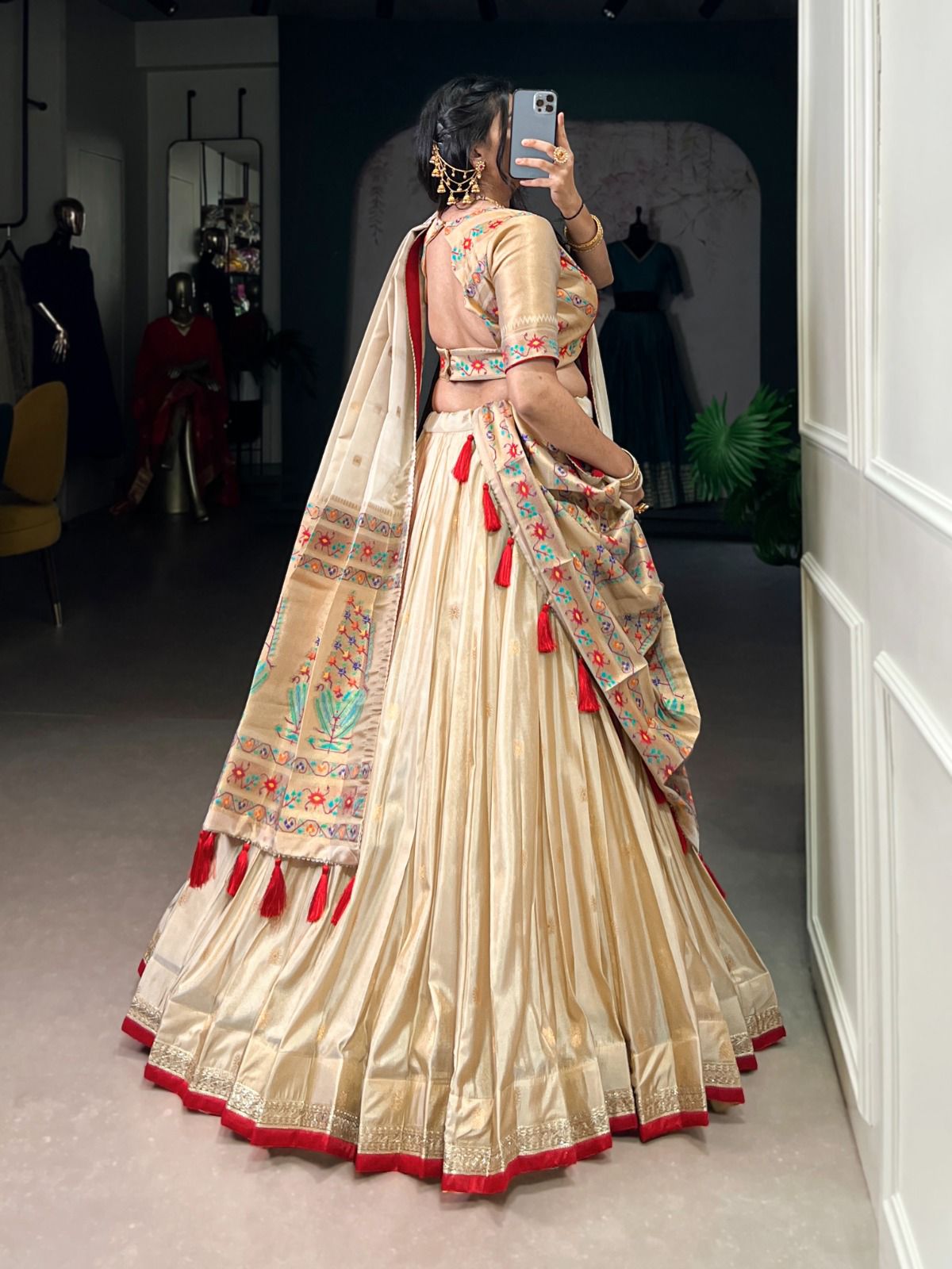 Rajwada Paithani Zari Lehenga