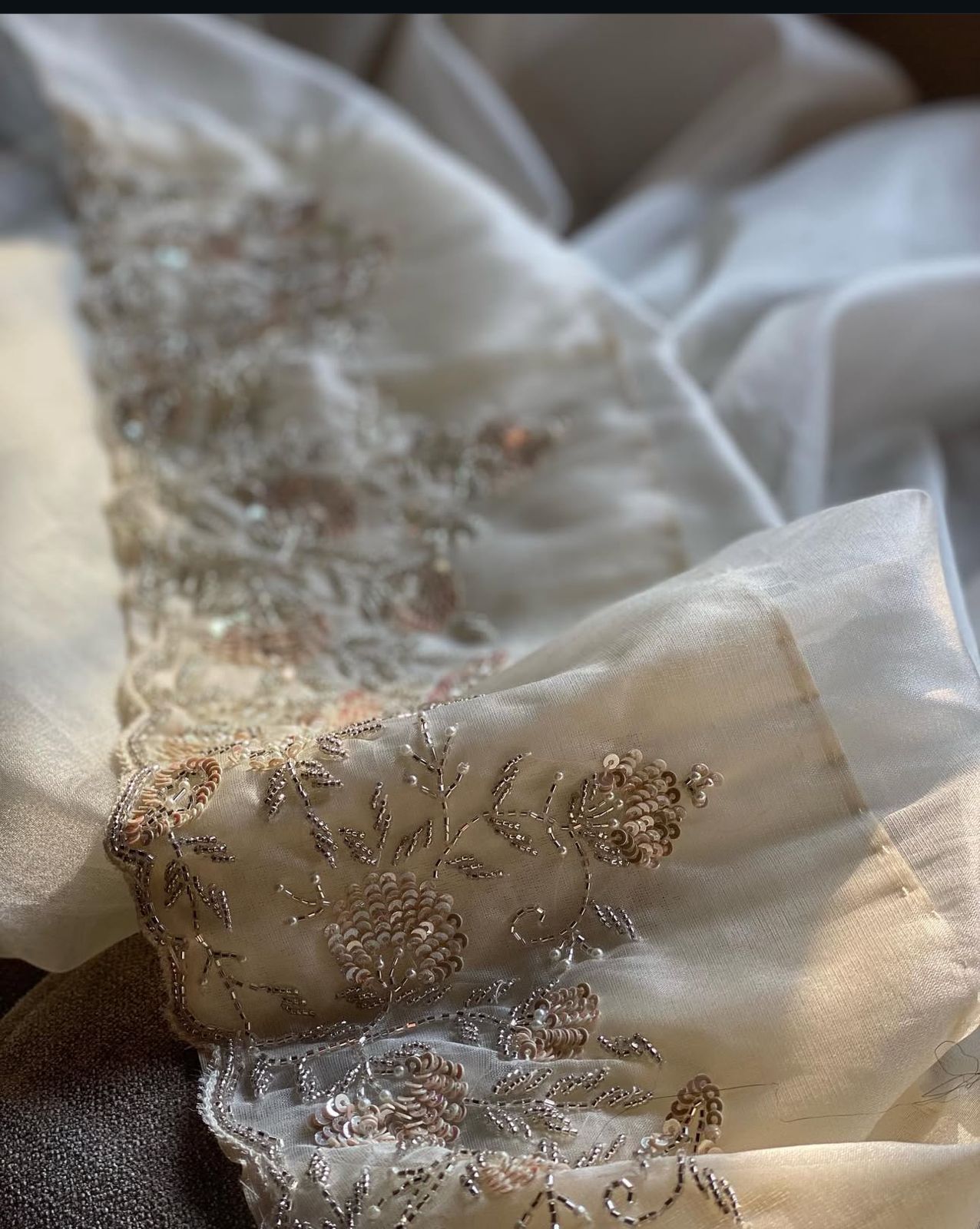 Ivory Luxe Handwork Saree