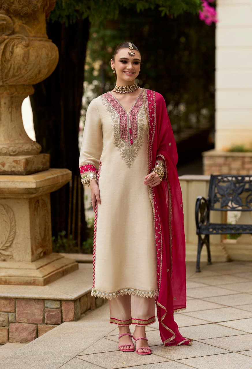 Shimmer Tissue Kurta Set