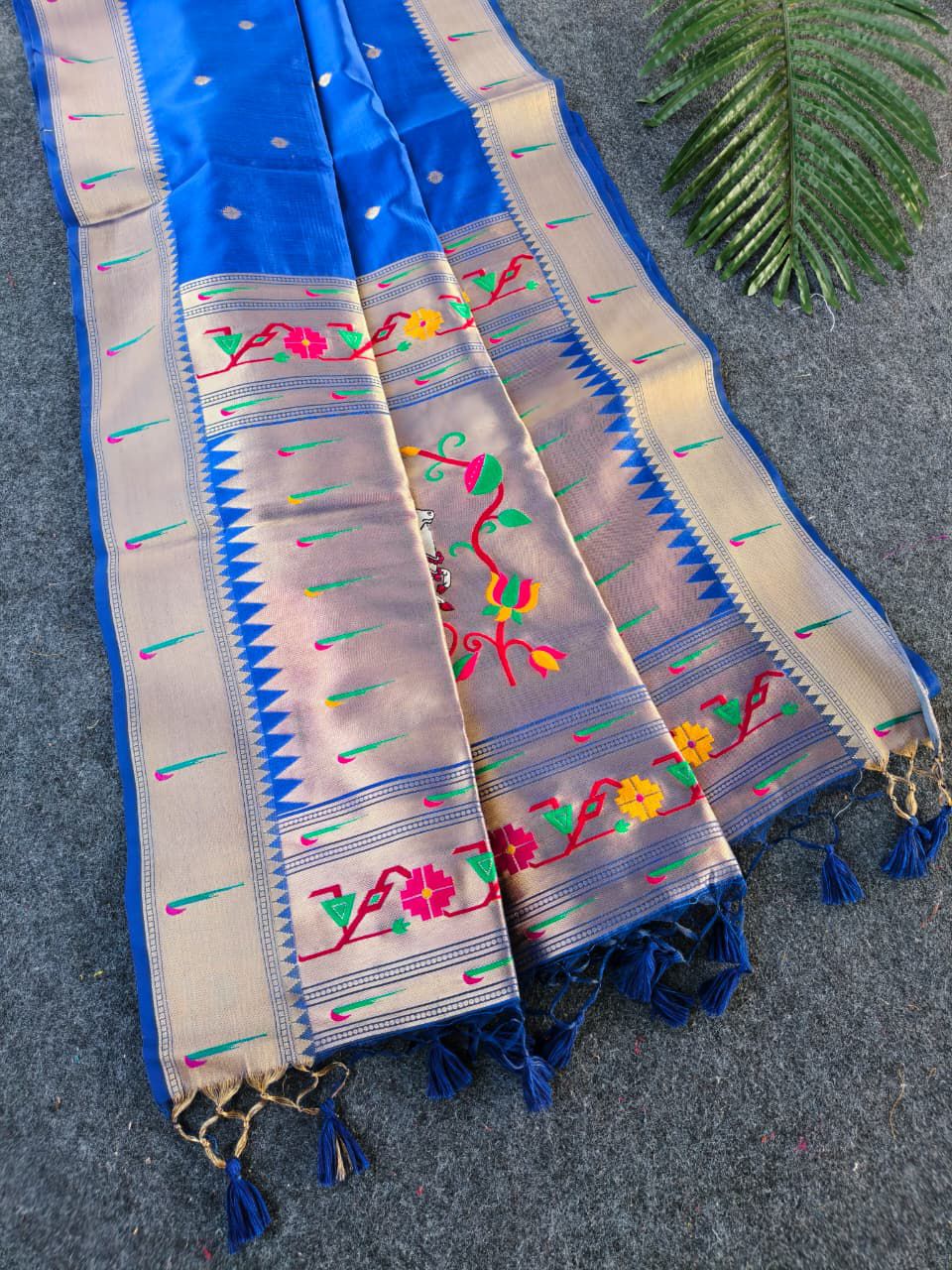 Paithani Tussar Silk Saree