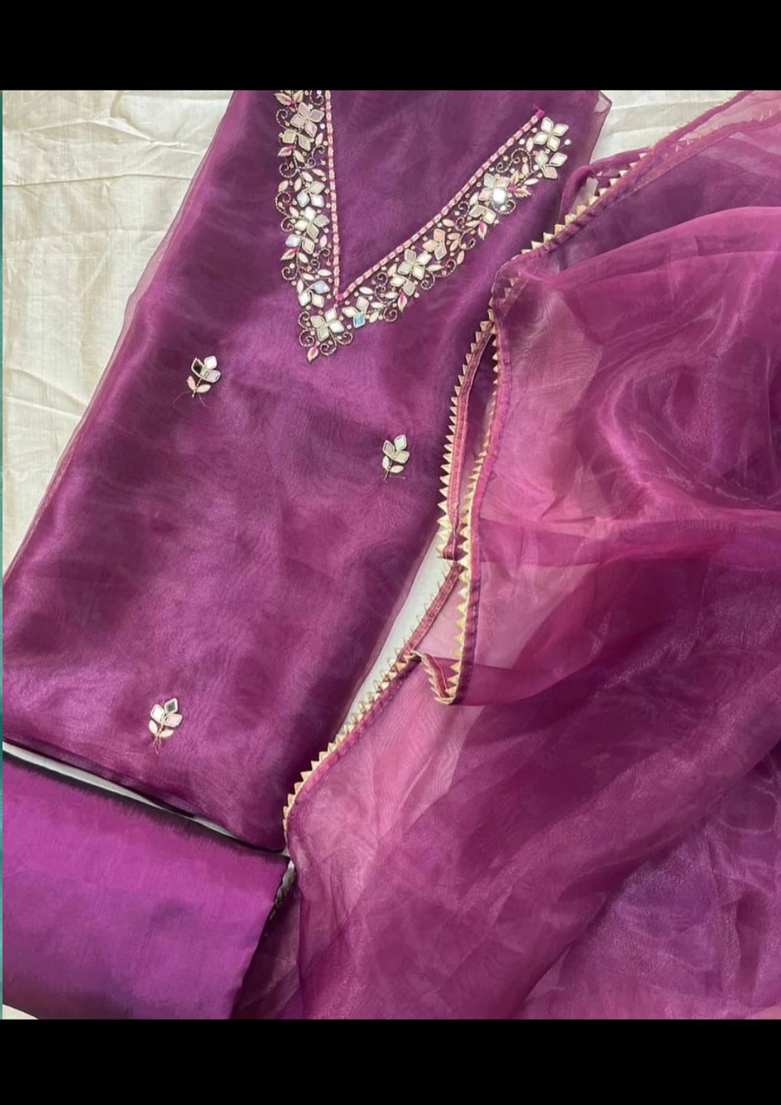 Organza Unstitch Suit