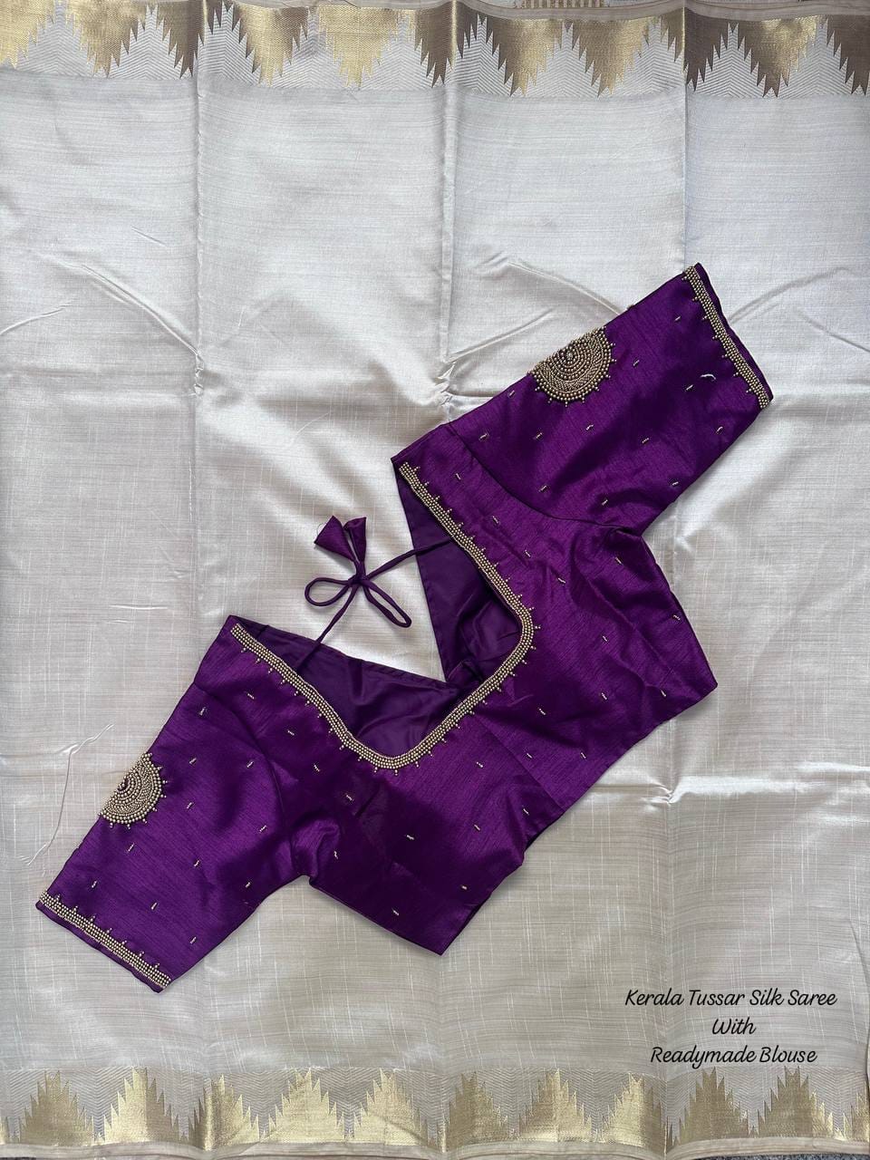 Kerala Tussar Silk Saree