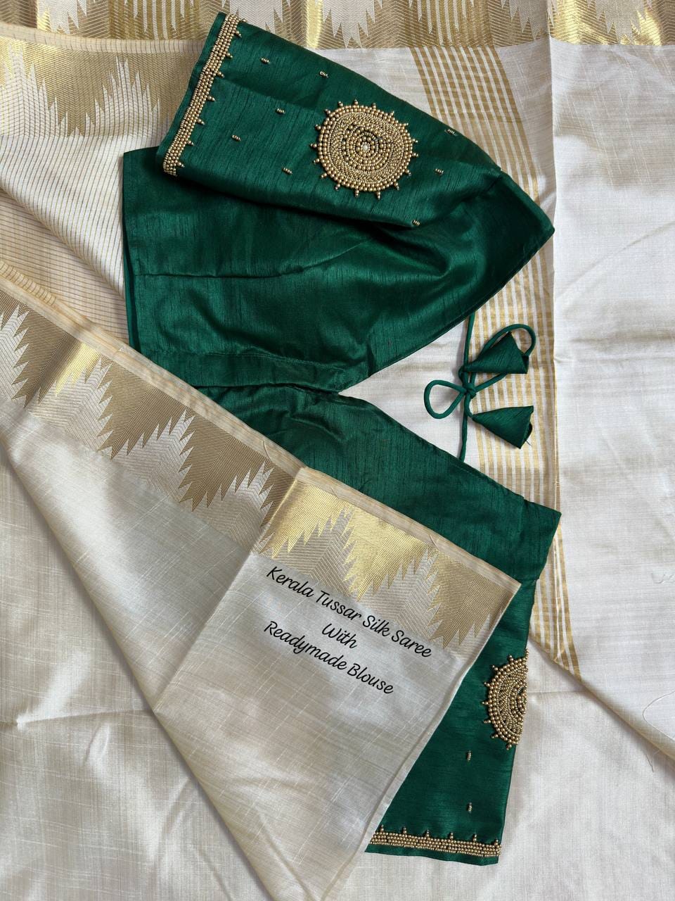 Kerala Tussar Silk Saree