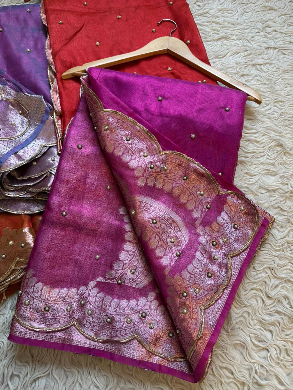 Banarasi Maharani Gold Tissue Saree