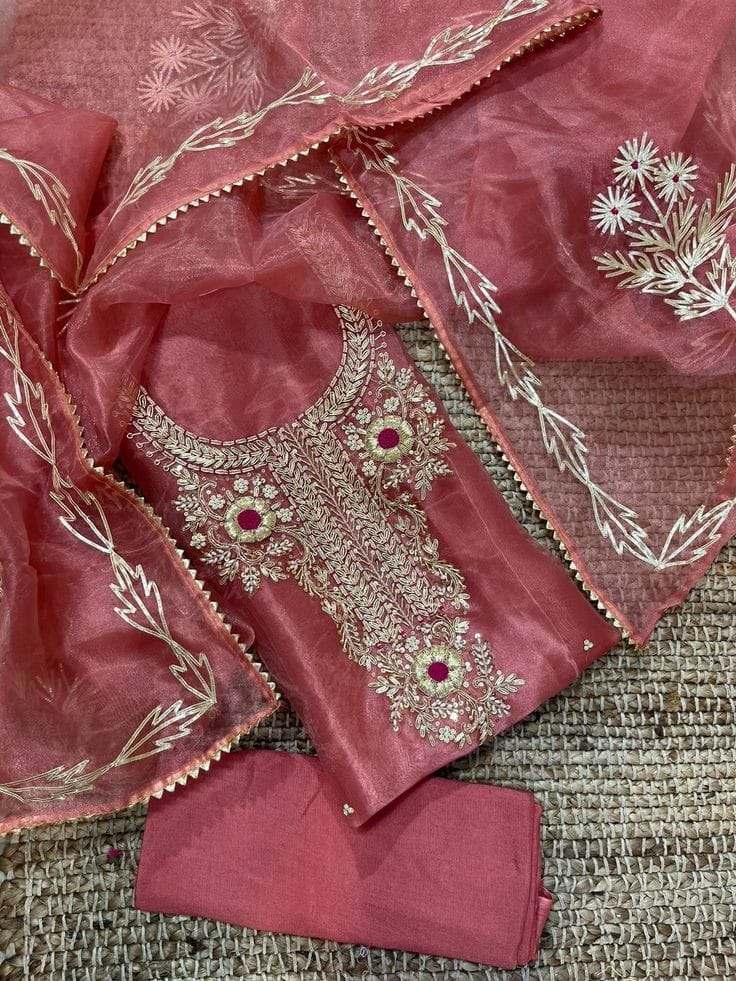 Organza Unstitch Suits