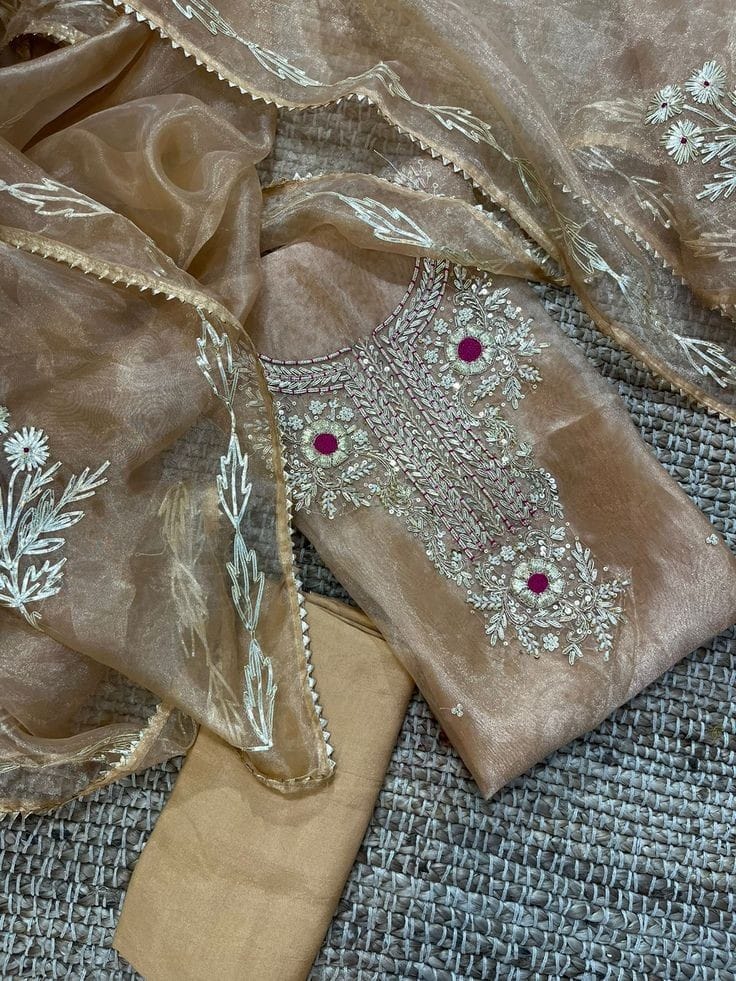 Organza Unstitch Suits