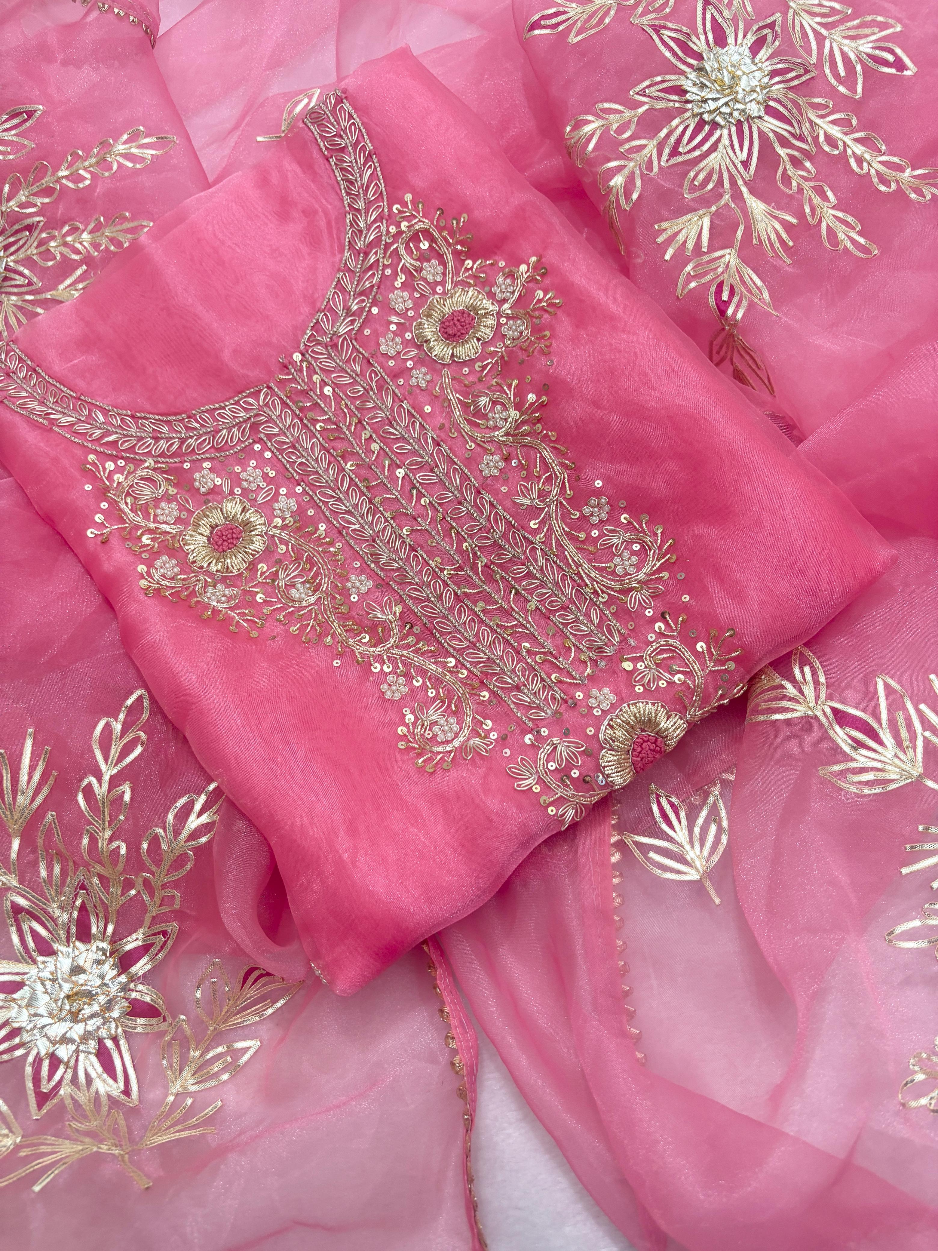 Organza Unstitch Suits