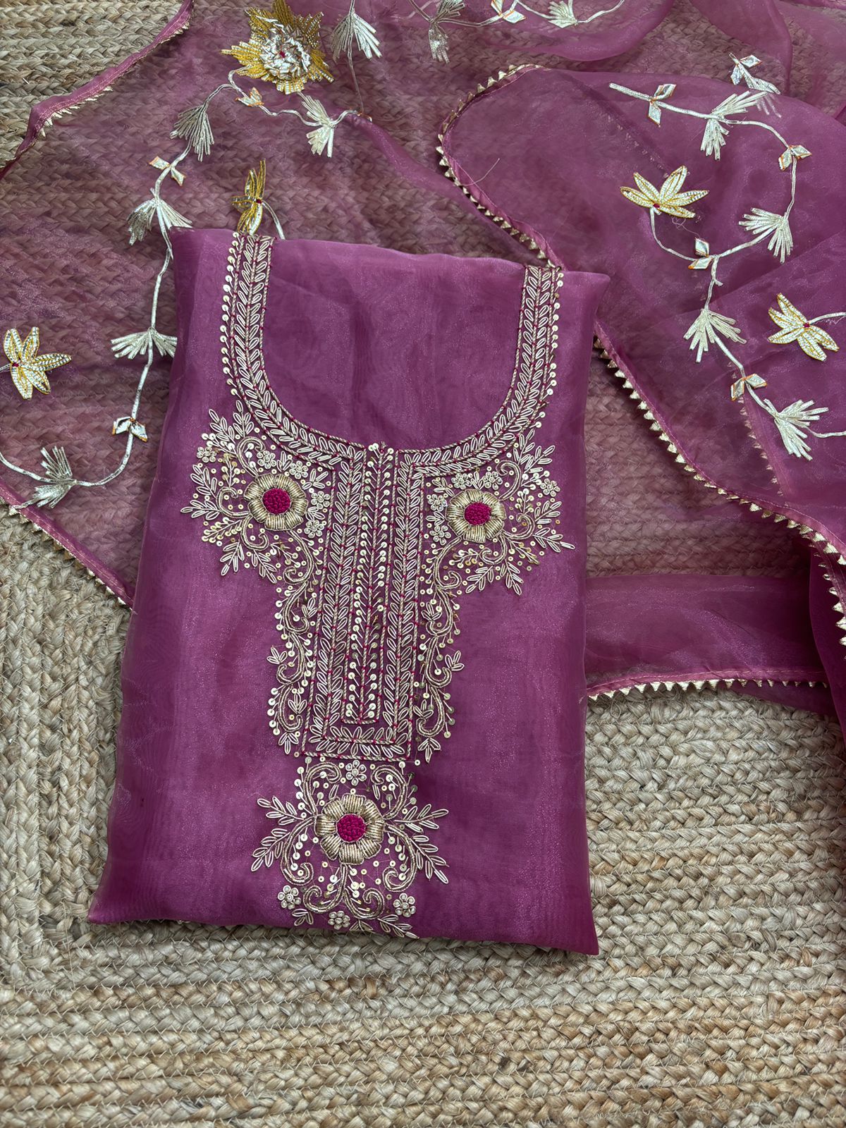 Organza Unstitch Suits