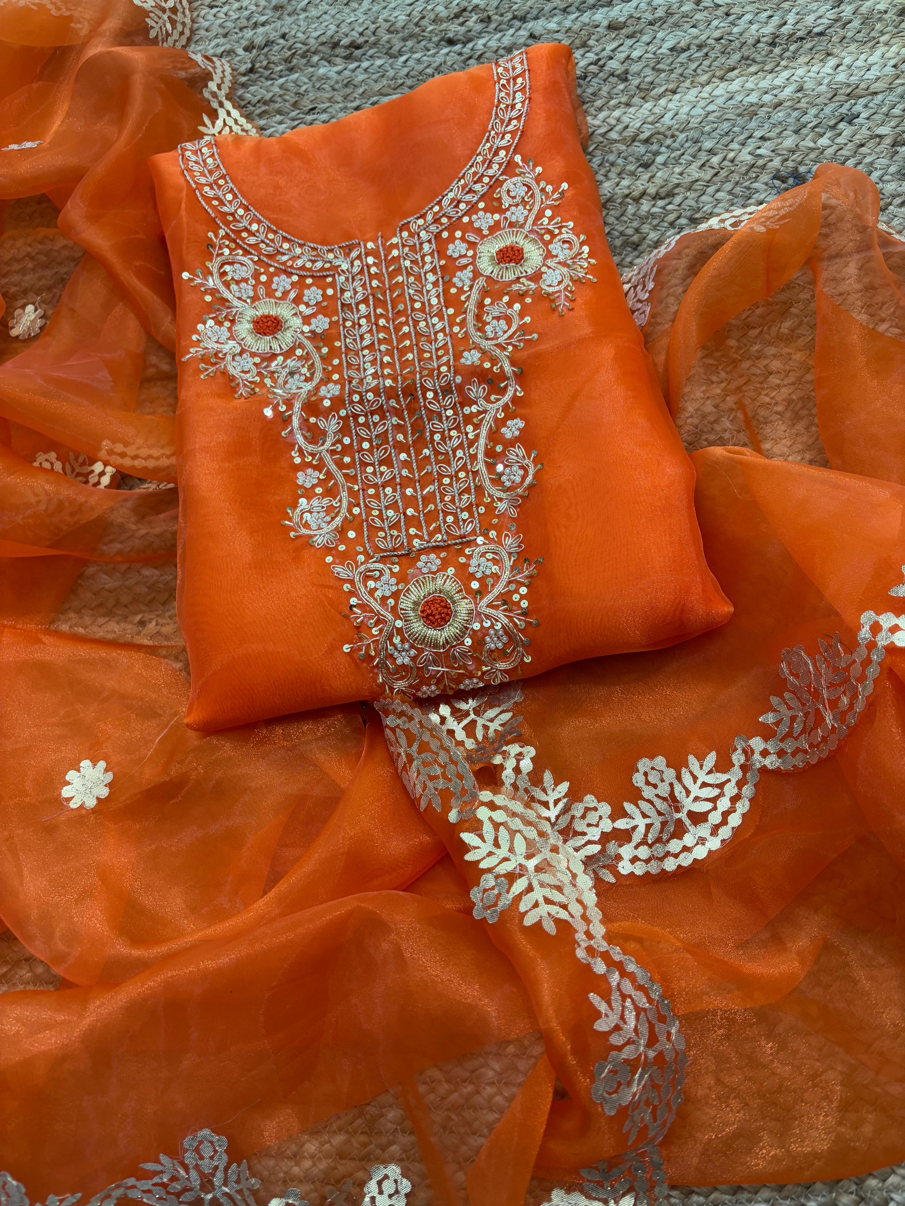 Organza Unstitch Suits