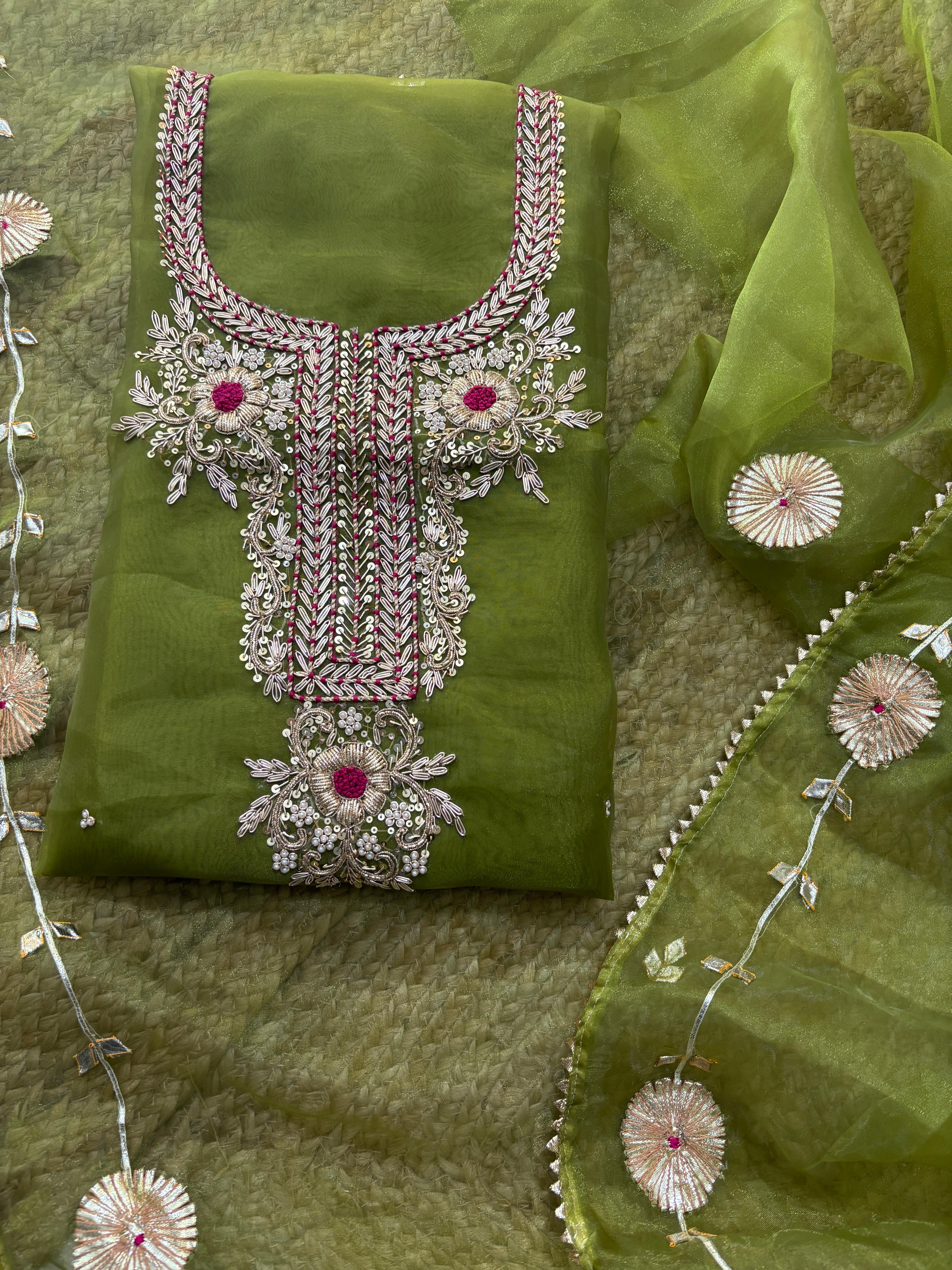 Organza Unstitch Suits