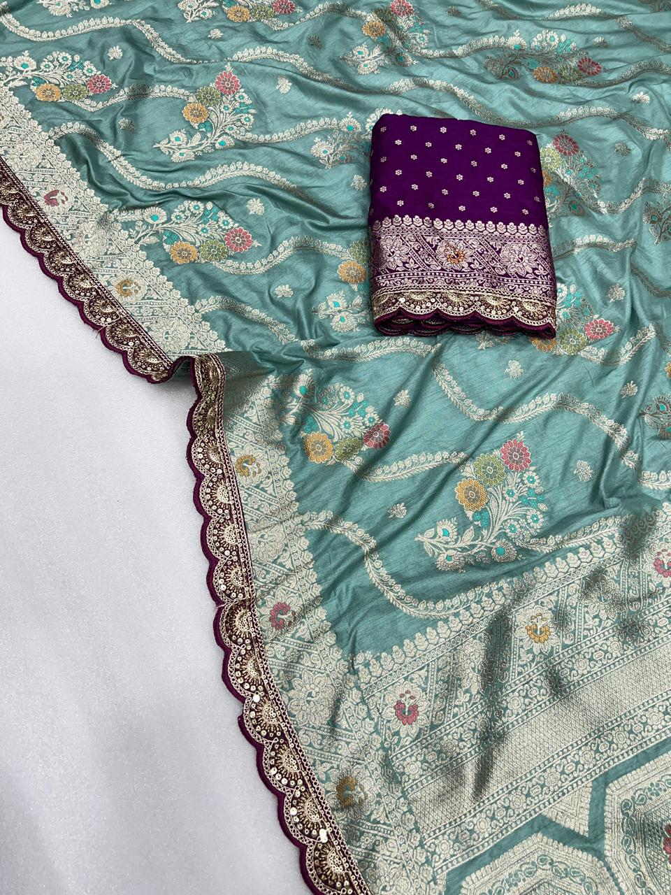 Meenakari Zari Dola Silk Saree