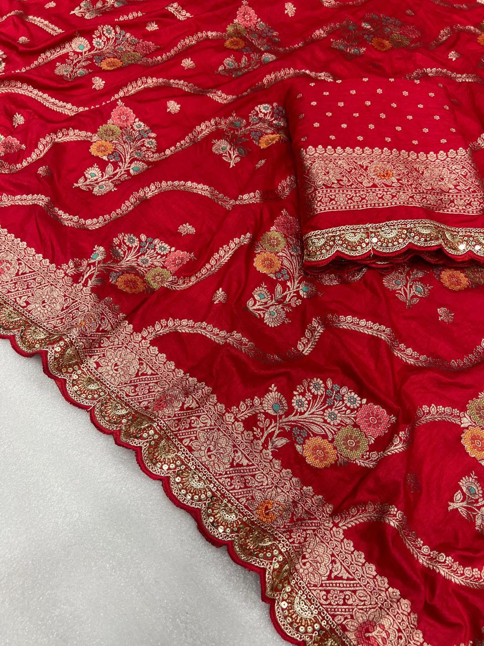 Meenakari Zari Dola Silk Saree