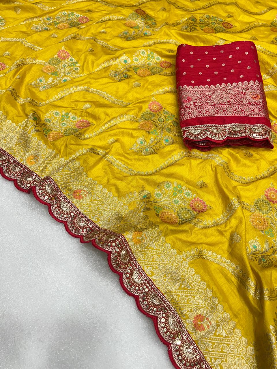 Meenakari Zari Dola Silk Saree