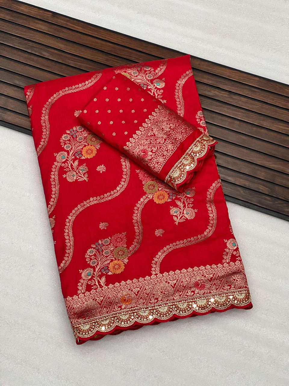 Meenakari Zari Dola Silk Saree