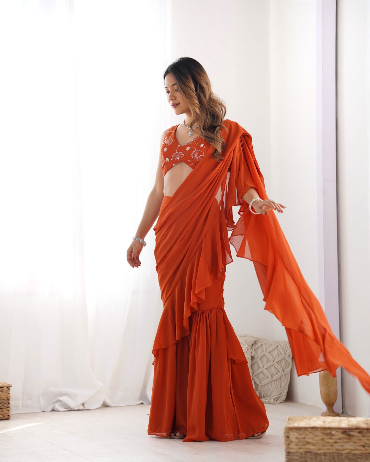Premium Ready-to-wear Georgette Saree