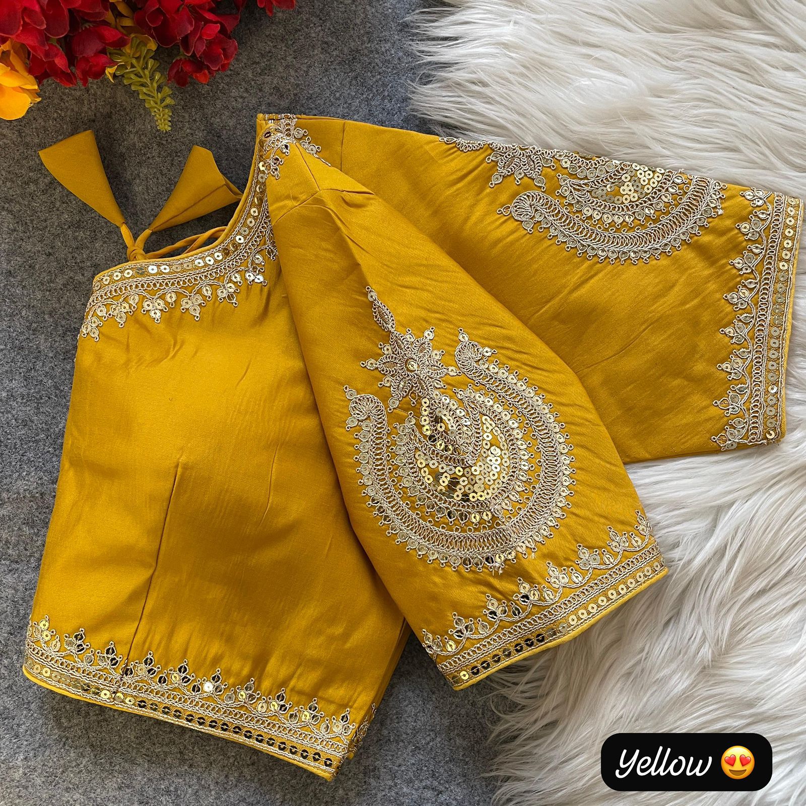 Royal Roman Silk Embroidered Blouse