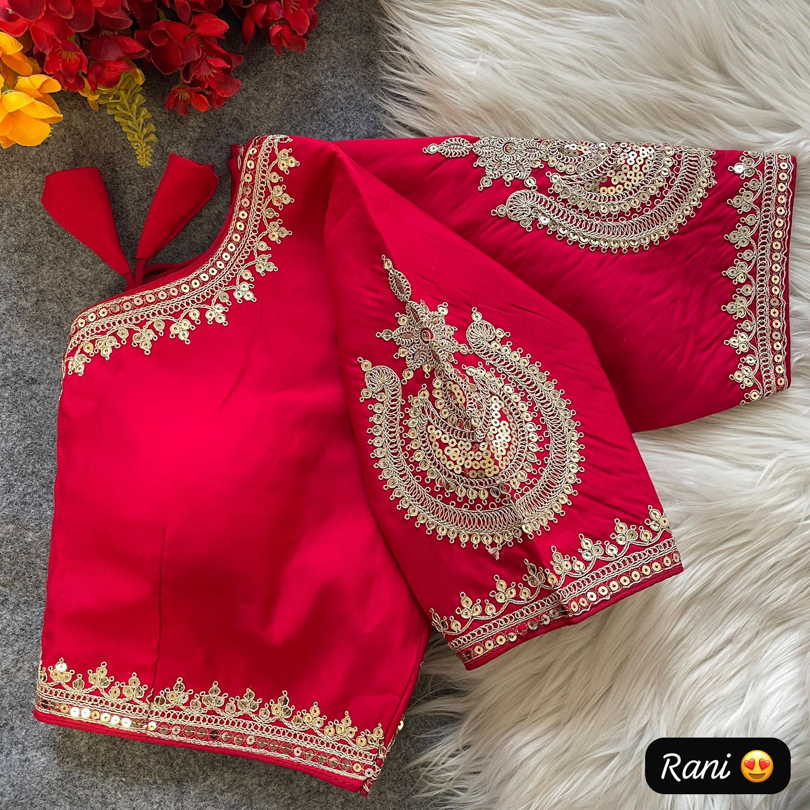 Royal Roman Silk Embroidered Blouse