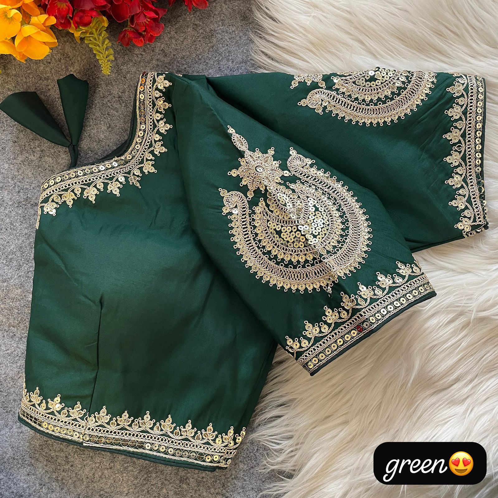 Royal Roman Silk Embroidered Blouse