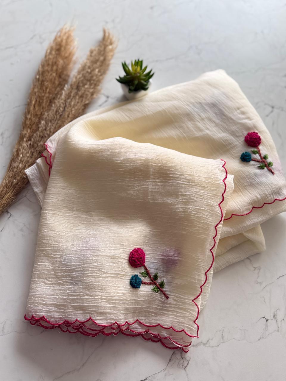 Crunchy Silk Knot Saree