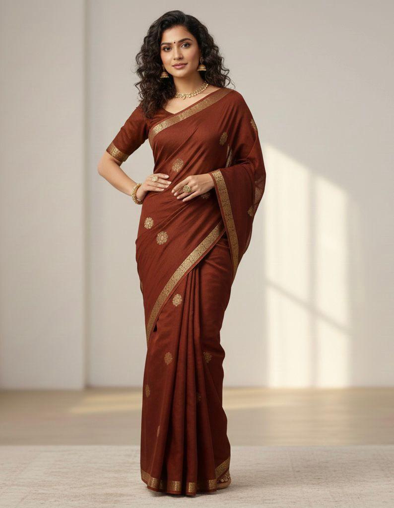 Zari dola silk saree