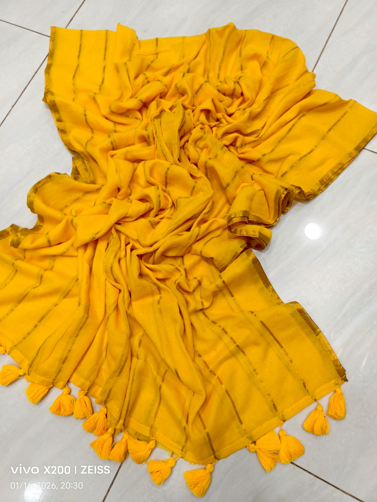 Pure Mul Cotton Stripes Saree