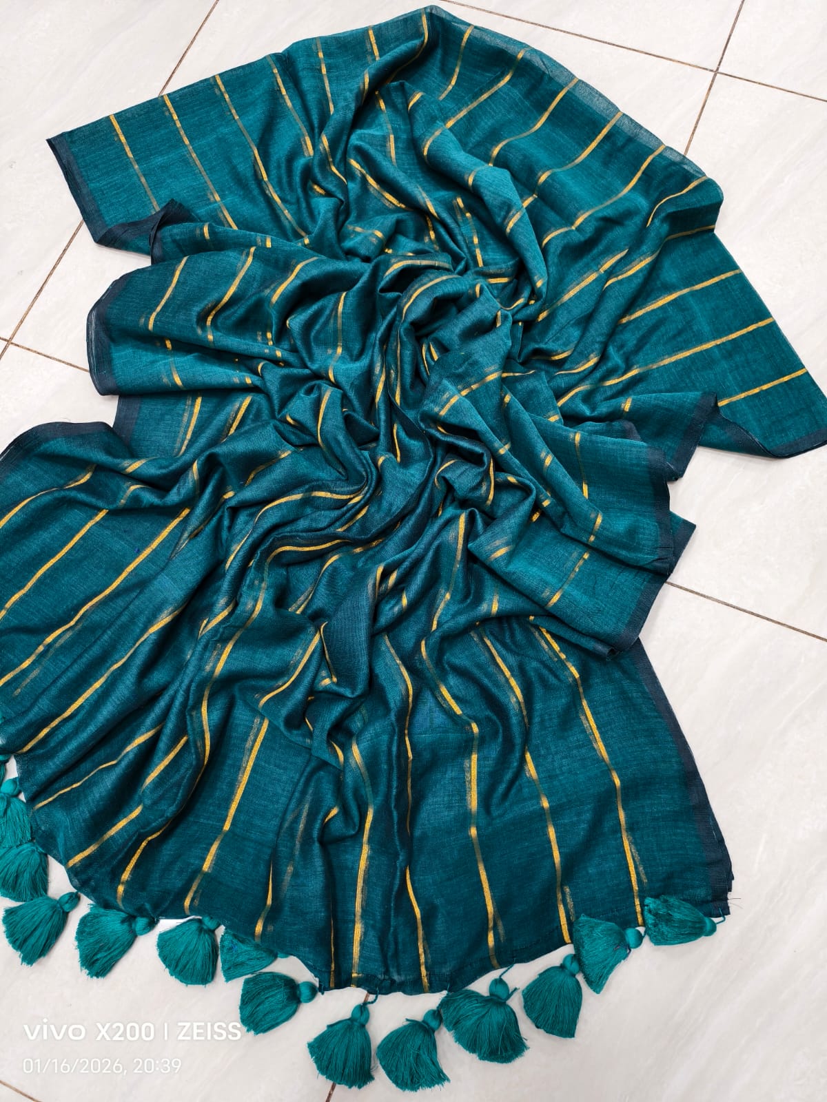 Pure Mul Cotton Stripes Saree