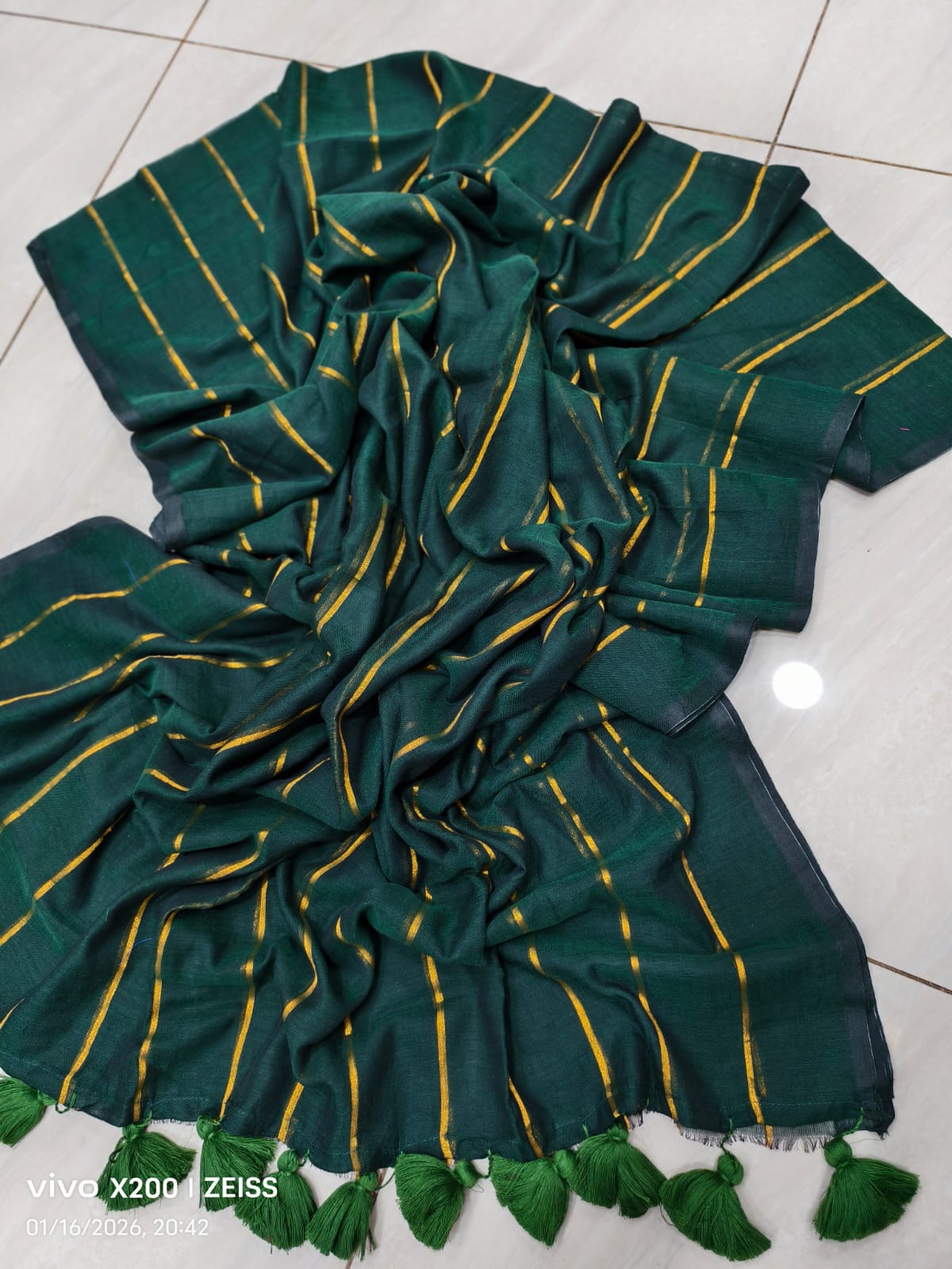 Pure Mul Cotton Stripes Saree