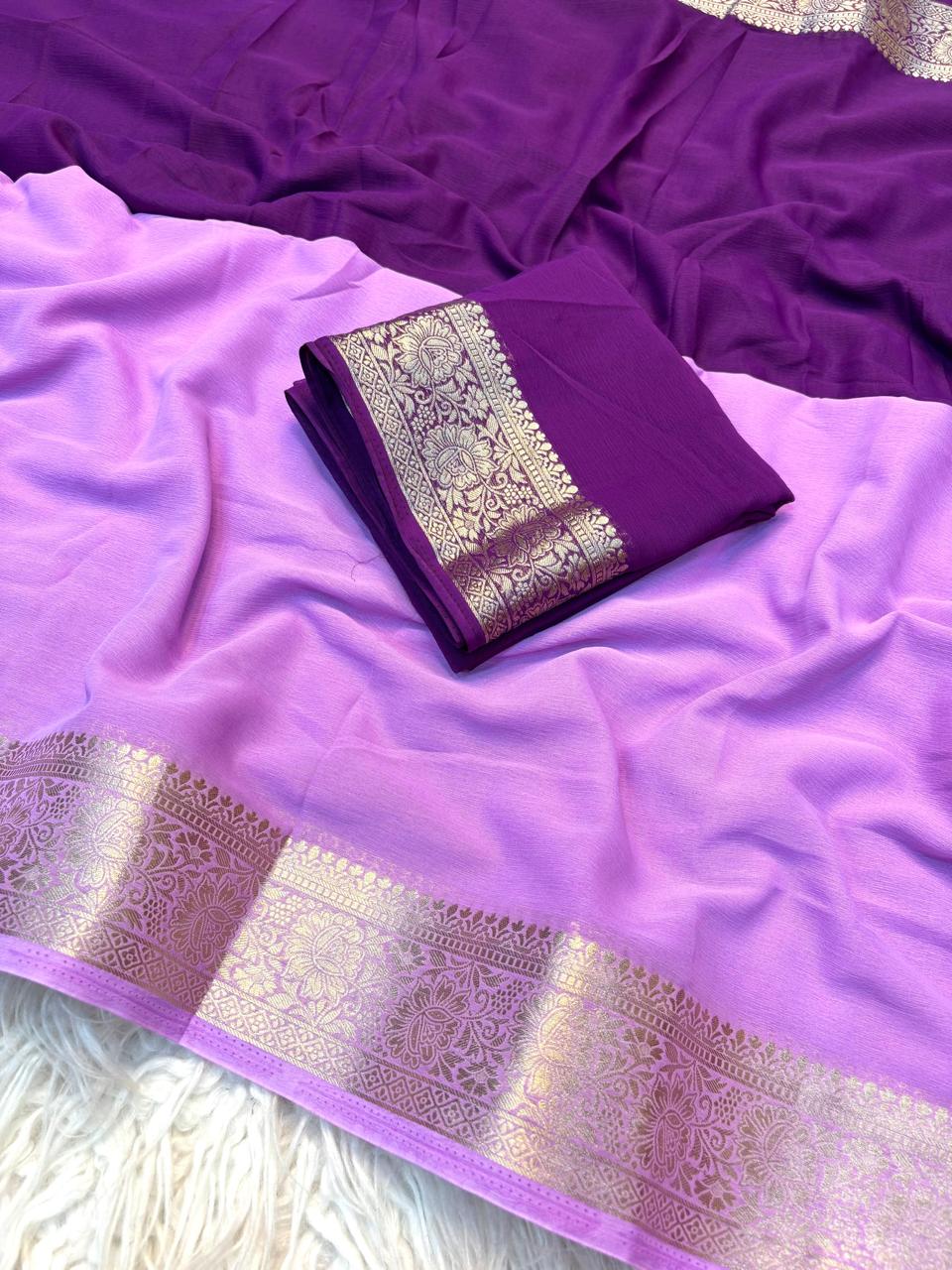 Budget Friendly Chiffon Saree