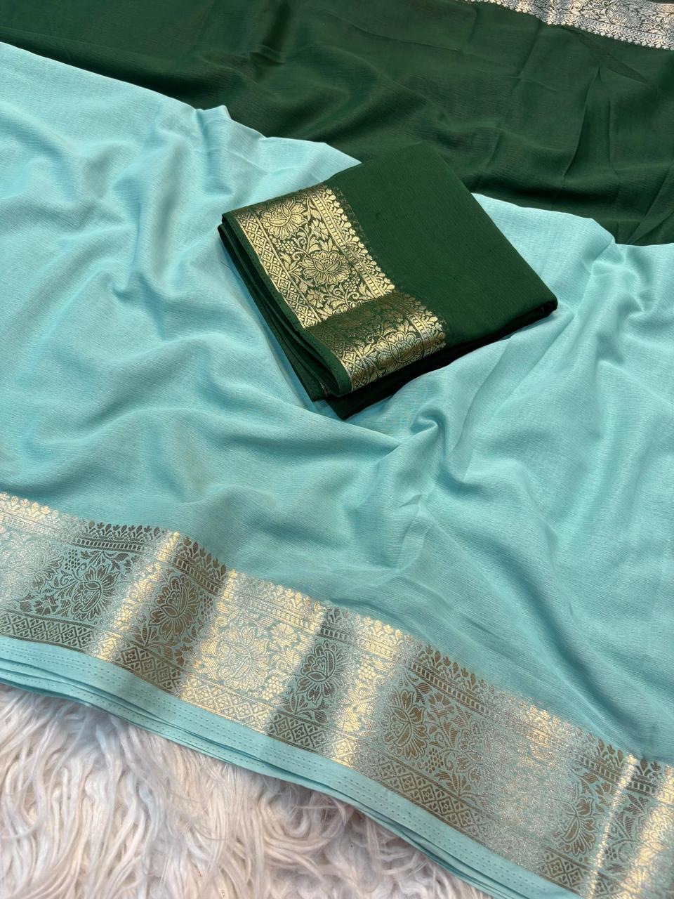 Budget Friendly Chiffon Saree