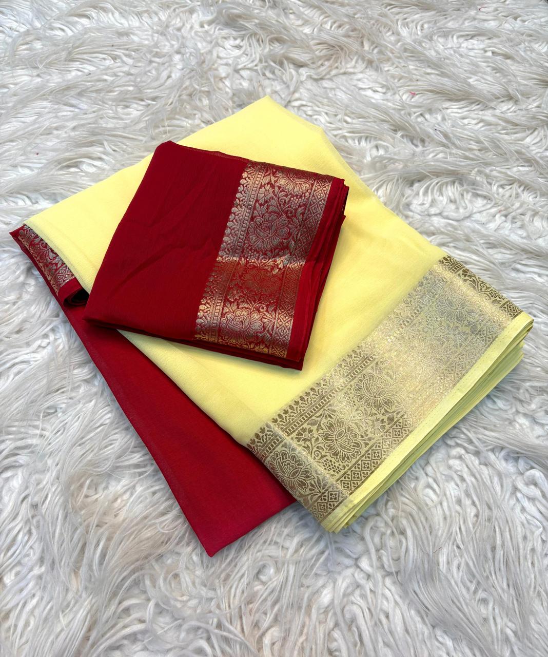 Budget Friendly Chiffon Saree