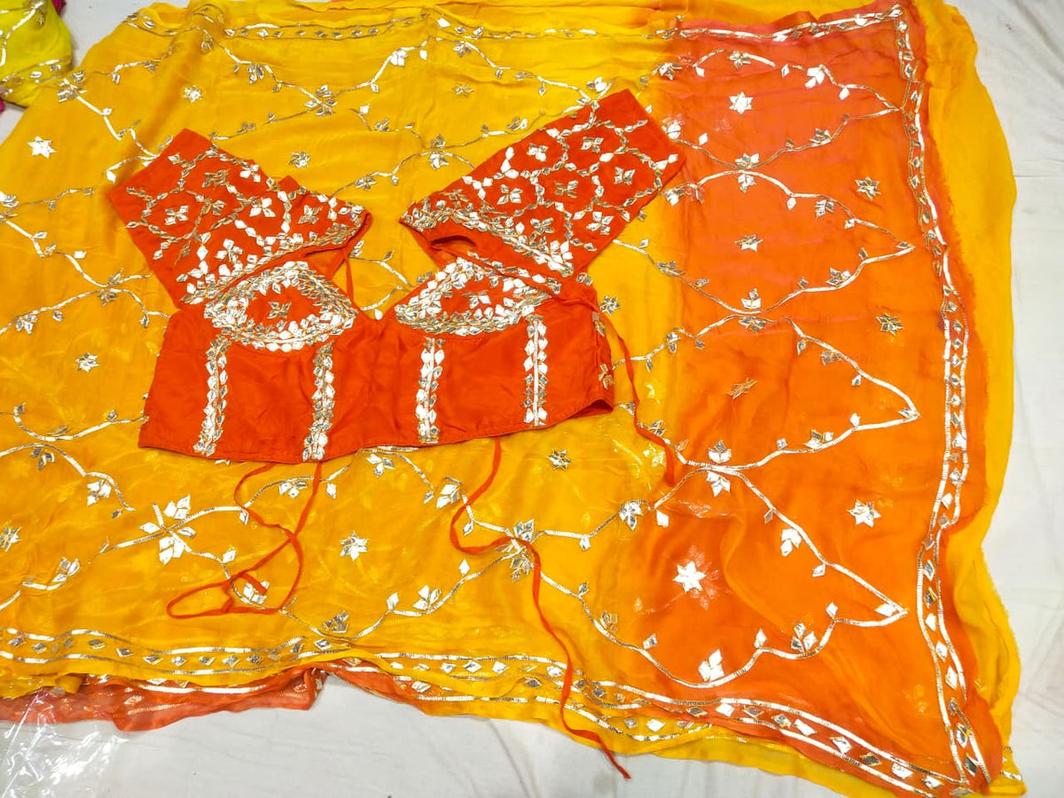 Saree with aangi blouse