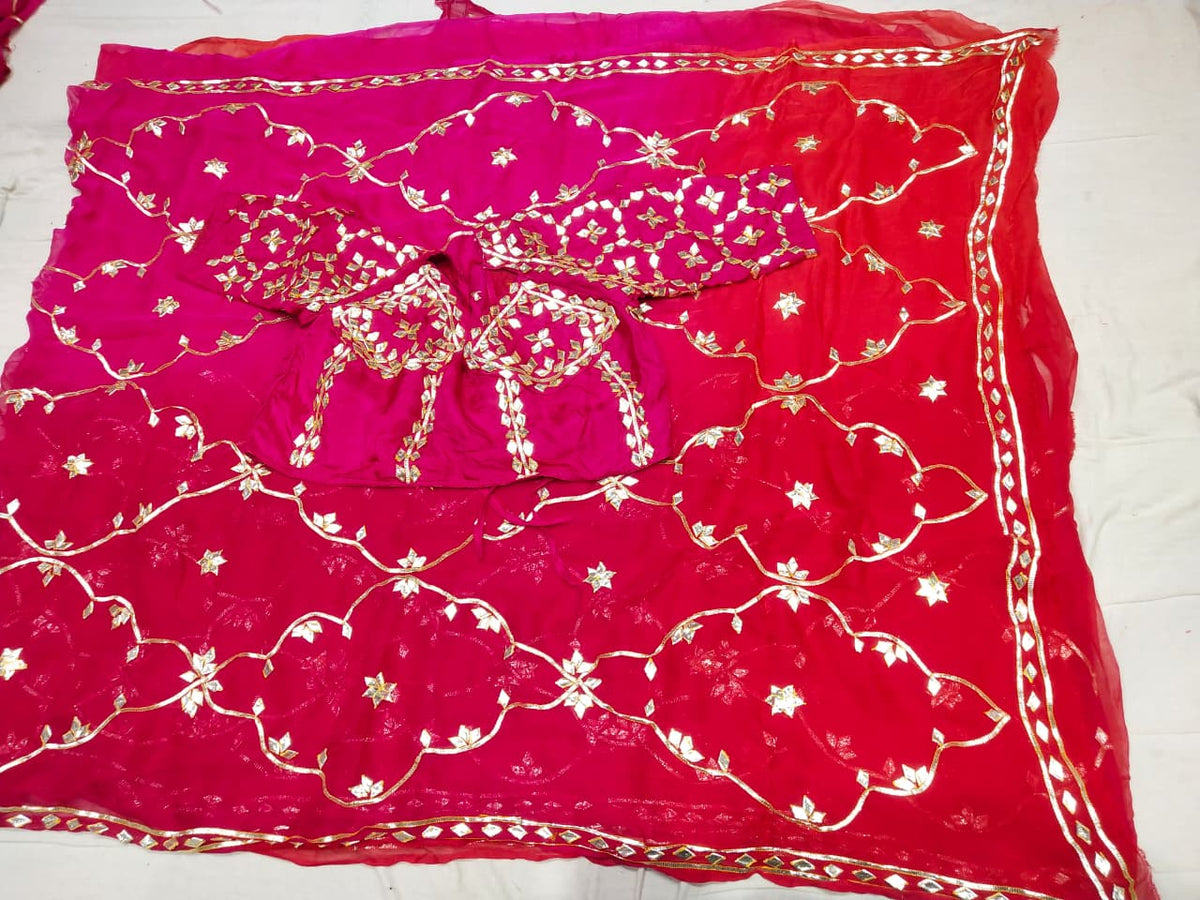 Saree with aangi blouse