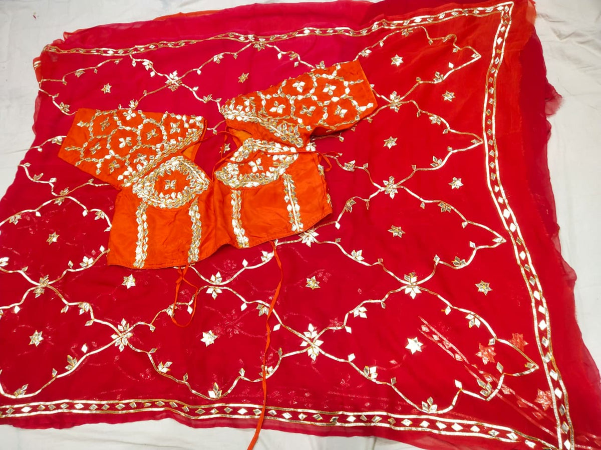 Saree with aangi blouse