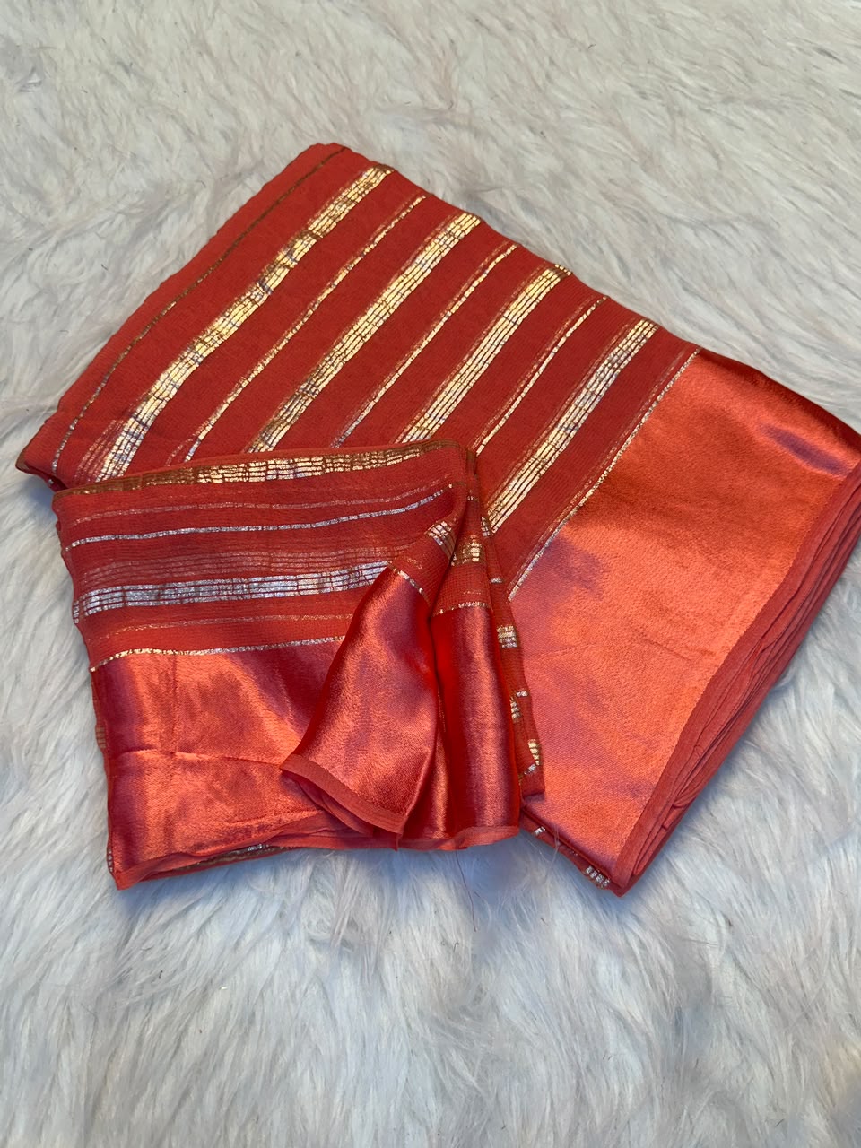 Georgette Stripped Saree