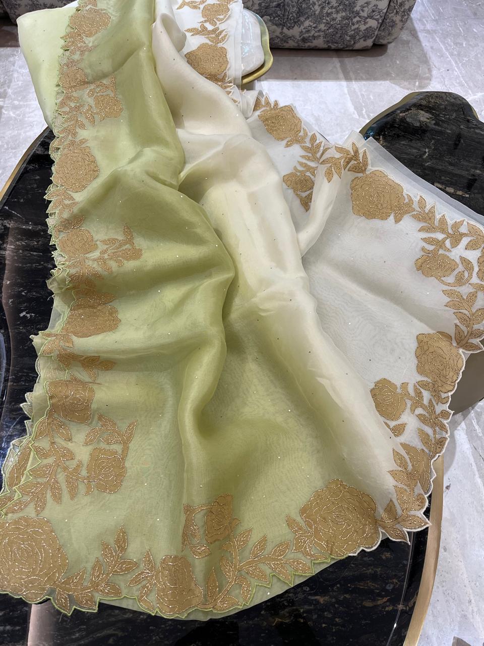 Organza Mukesh Saree