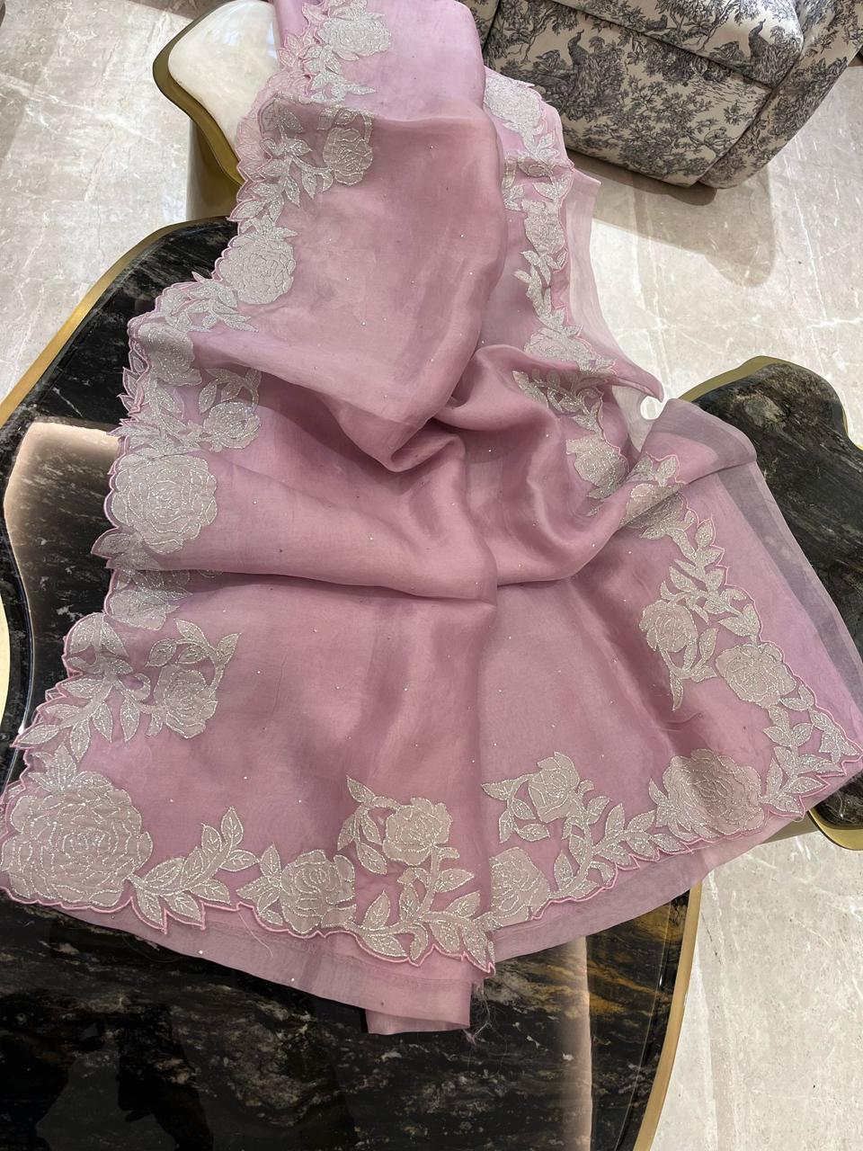 Organza Mukesh Saree