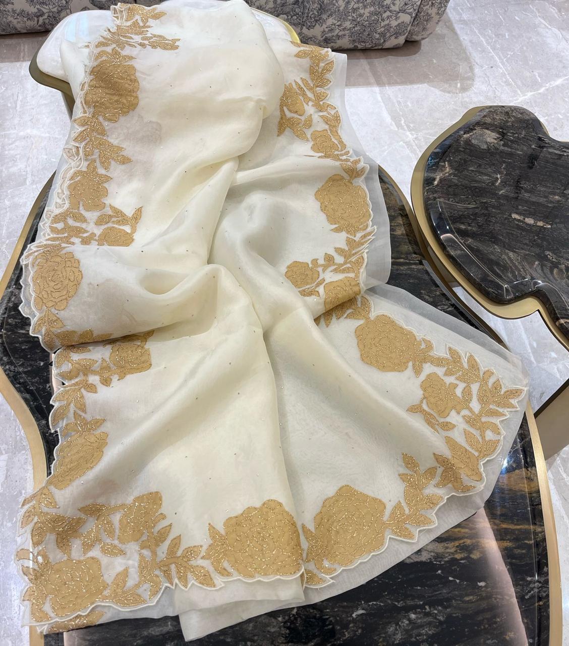 Organza Mukesh Saree