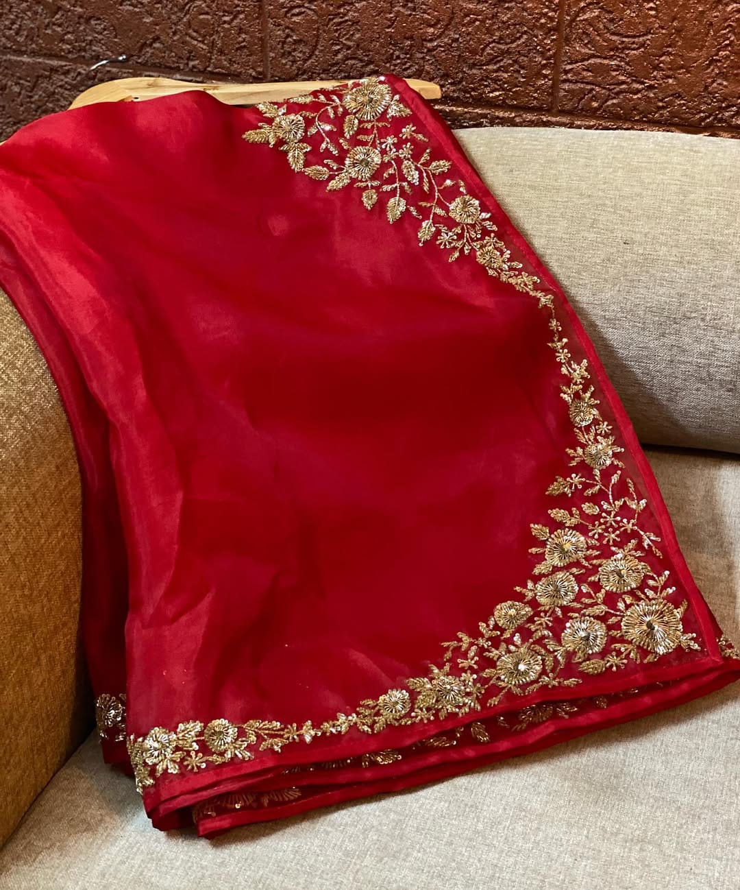 Zardozi Handwork saree