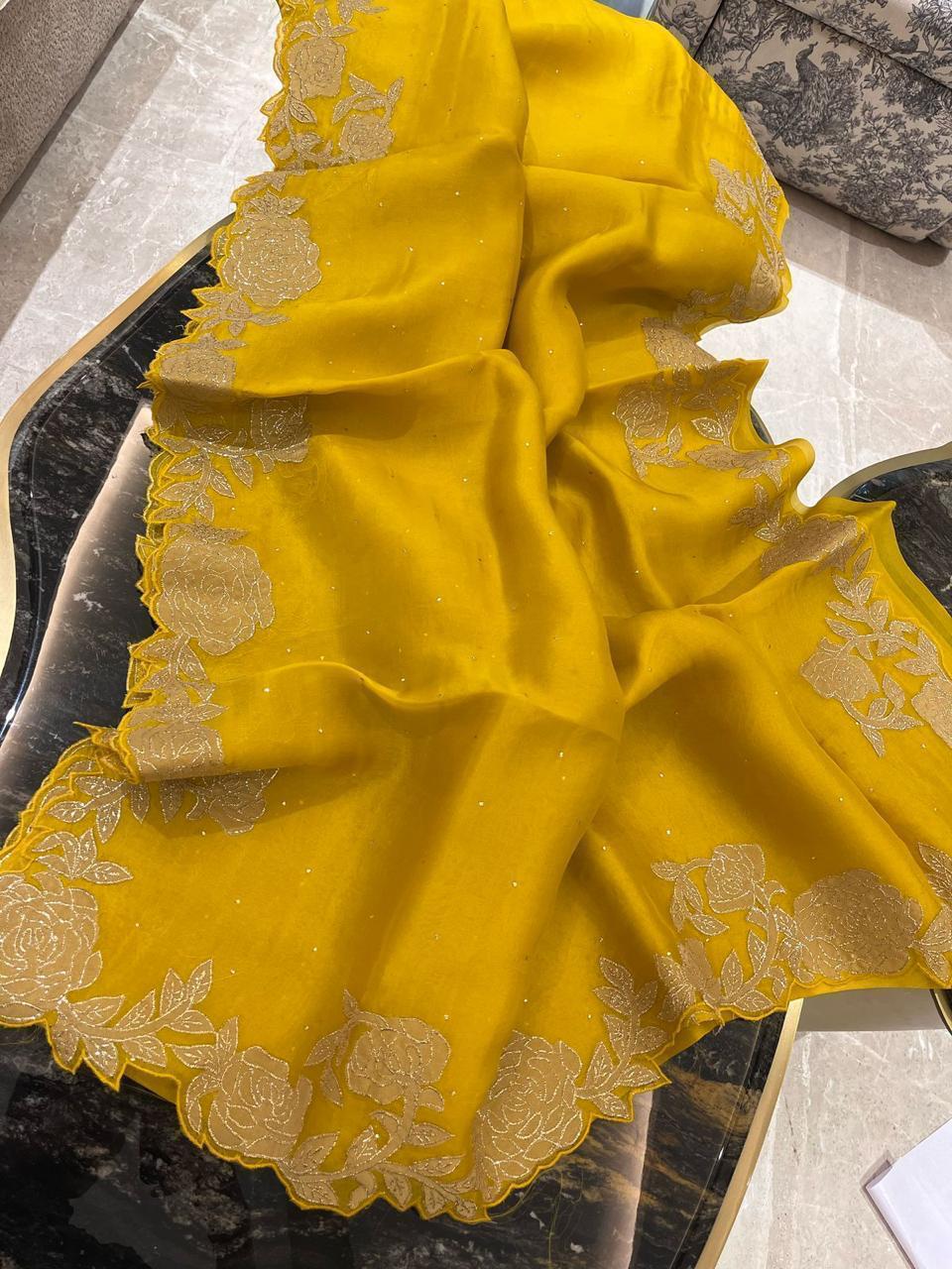 Organza Mukesh Saree