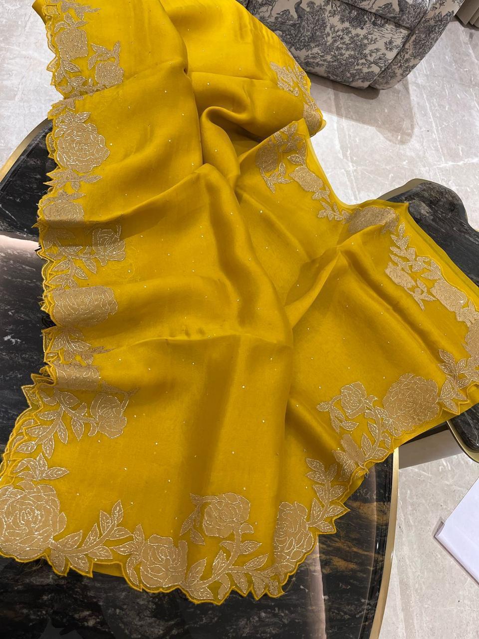 Organza Mukesh Saree