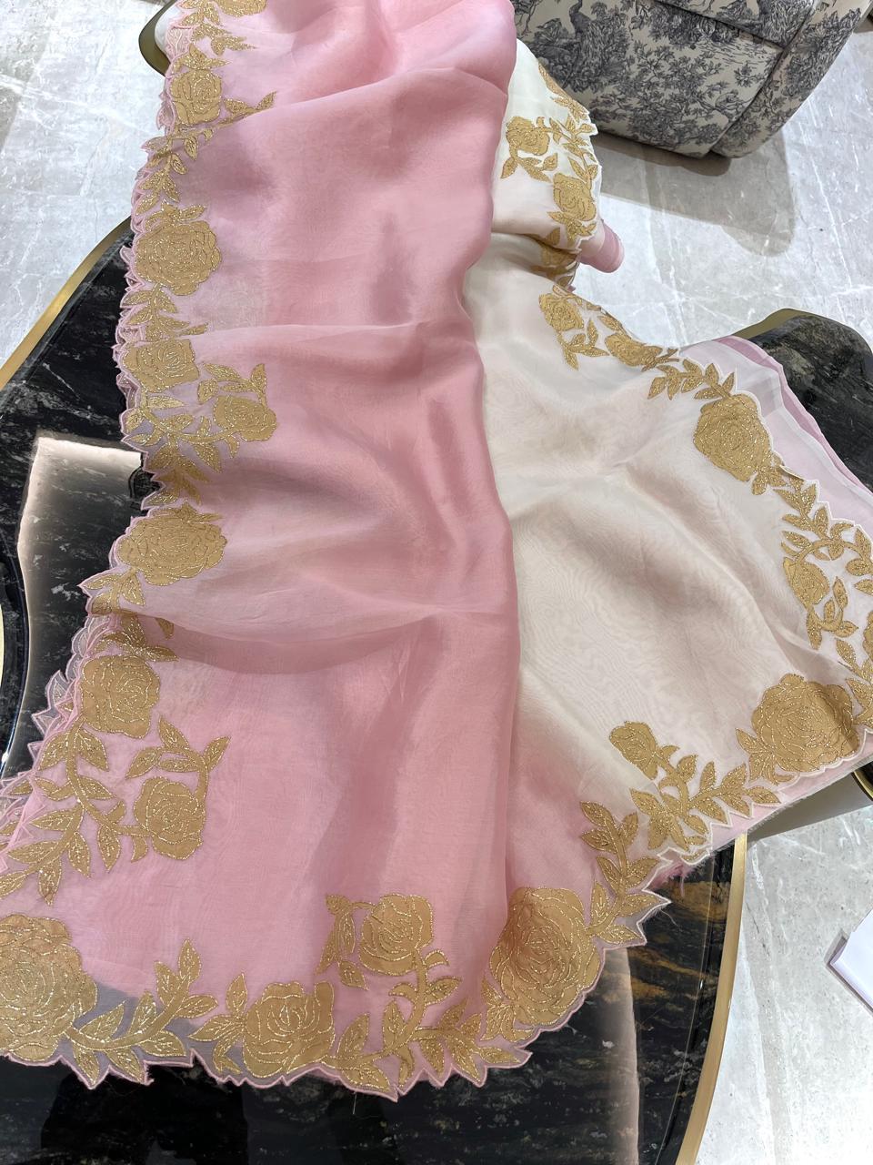 Organza Mukesh Saree